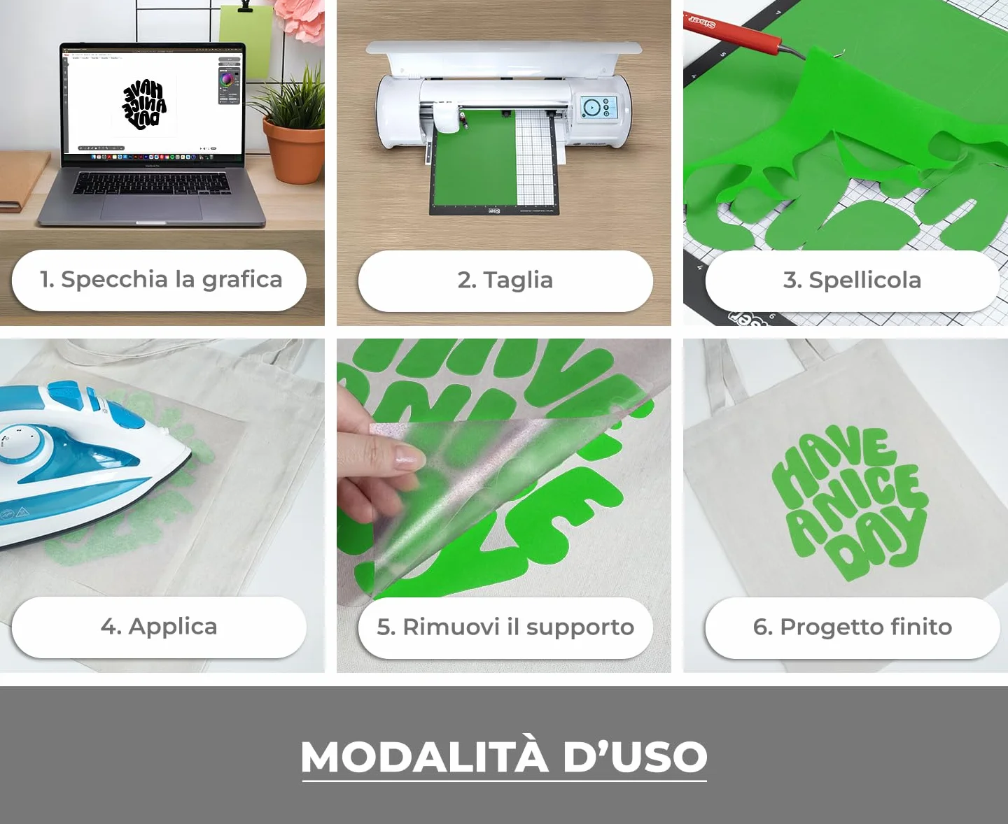 Siser Stripflock PRO Fluo Green 30cm x 0,5mt Vinile Termotrasferibile Floccato per Personalizzazione Tessuti