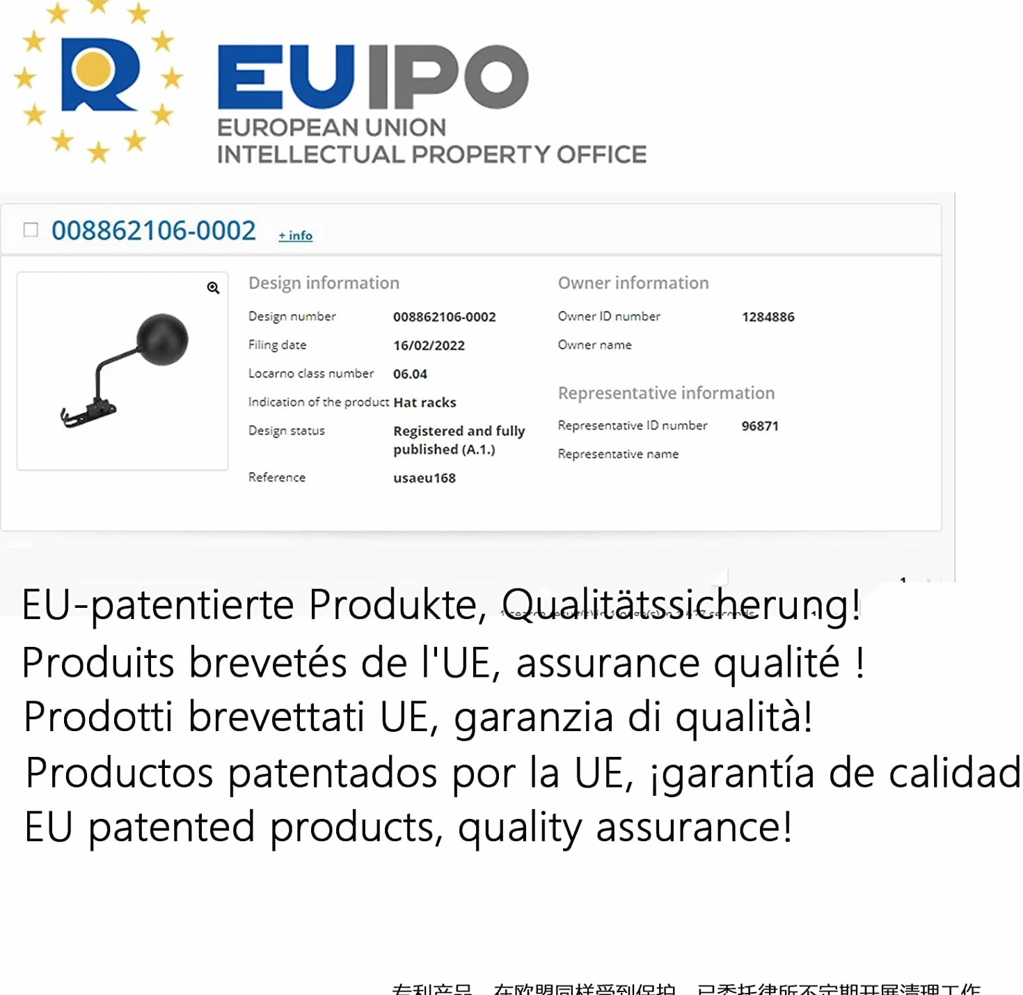 Portacasco da parete in lega di alluminio 3 pezzi per moto
