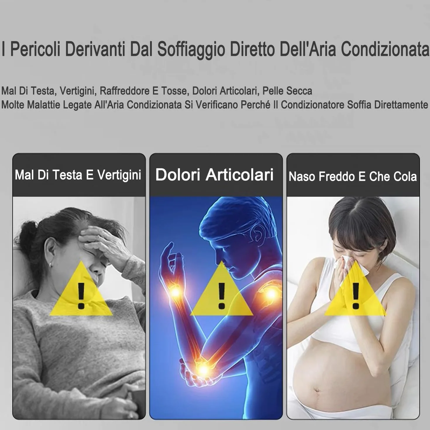 Deflettore per Condizionatore Universale, Portatile Regolabile Parabrezza Deflettore Aria Condizionata Scudo per Condizionatori da Parete per Casa/Ufficio/Camera/Soggiorno (Bianco)