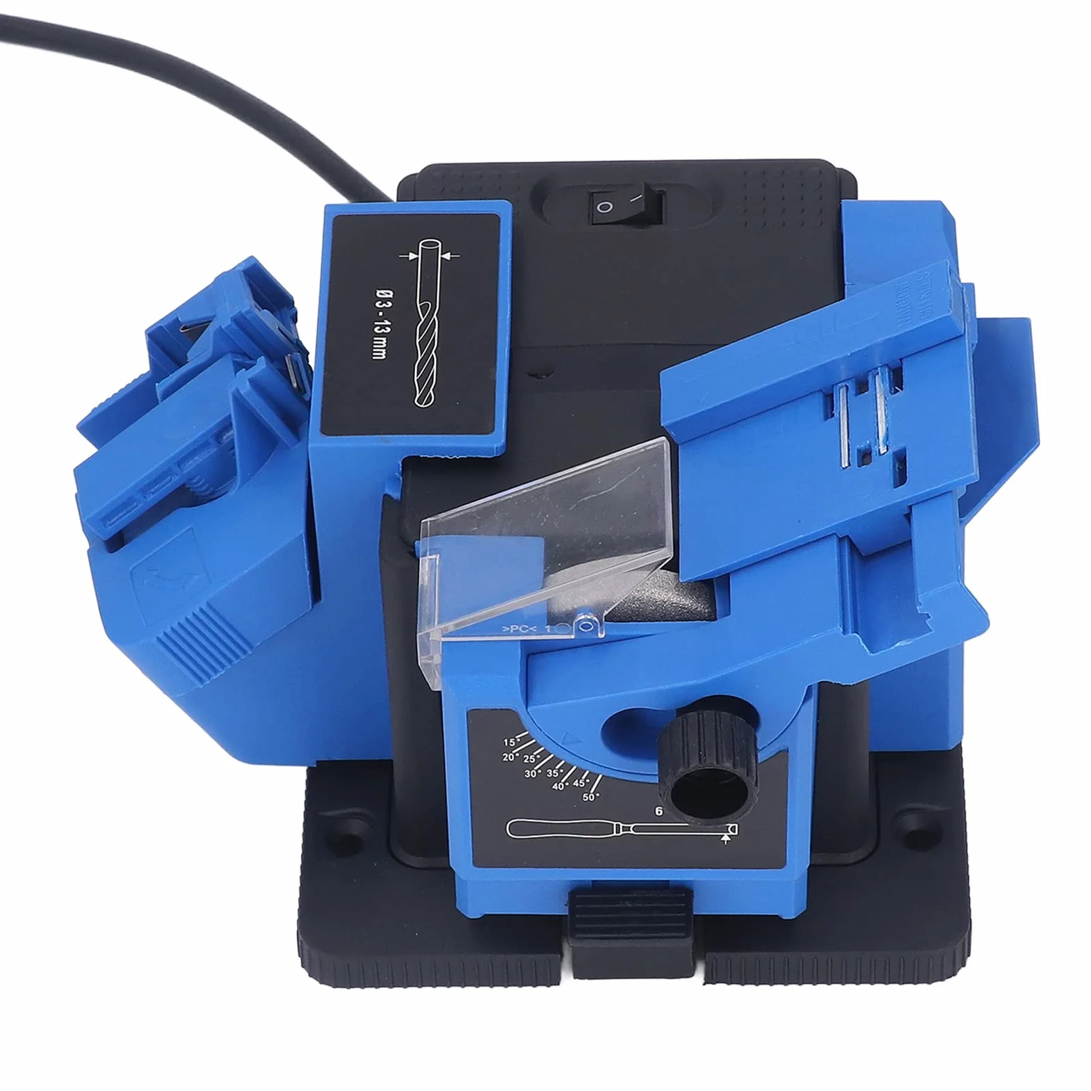 Affila Punte Trapano Elettrico Multifunzione per Forbice Uso Domestico Professionale (Blue)