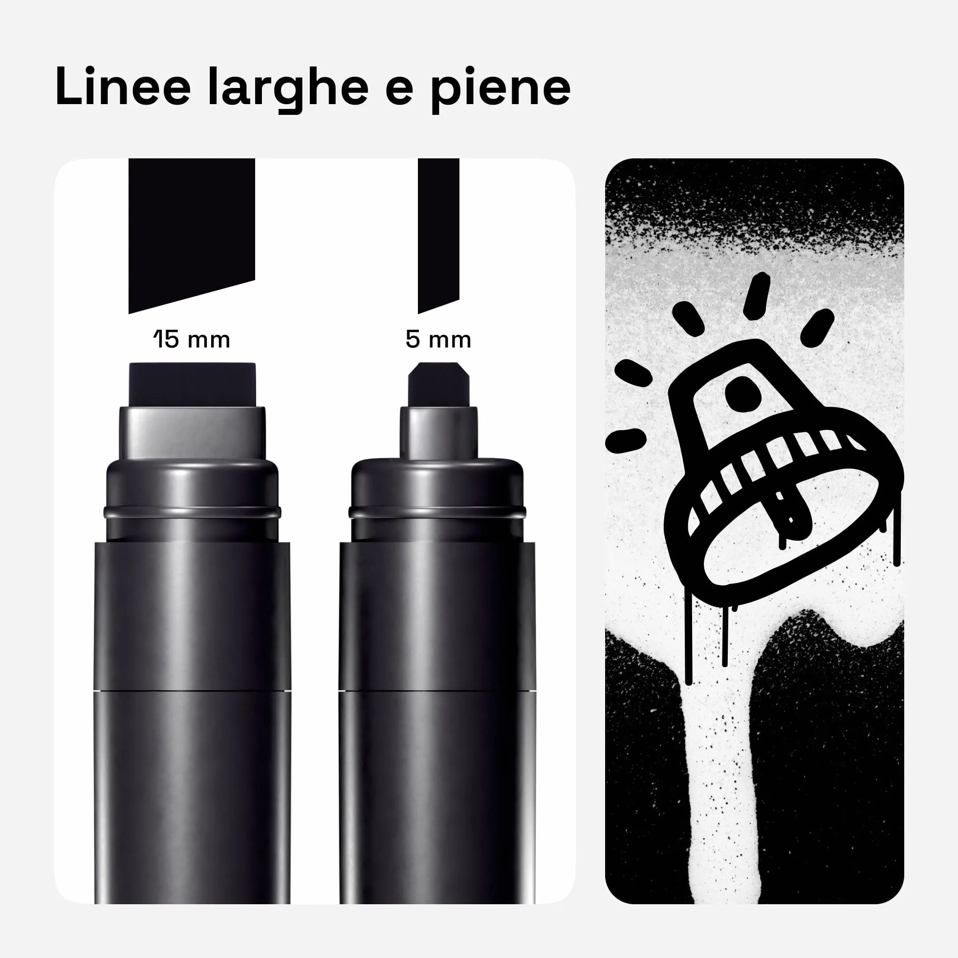 Artistro Jumbo Marker Pennarelli Neri Punta Grossa 15 mm Feltro Inchiostro Acrilico Nero per Pittura su Roccia Pietra Ceramica Vetro Legno Tela Cf. 5