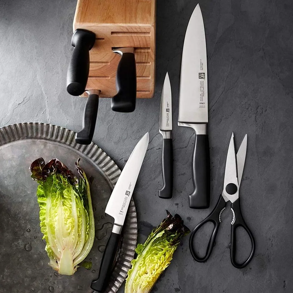 Zwilling 31081-261-0 Twin Four Star Coltello da Prosciutto, Alveolato, 26 cm