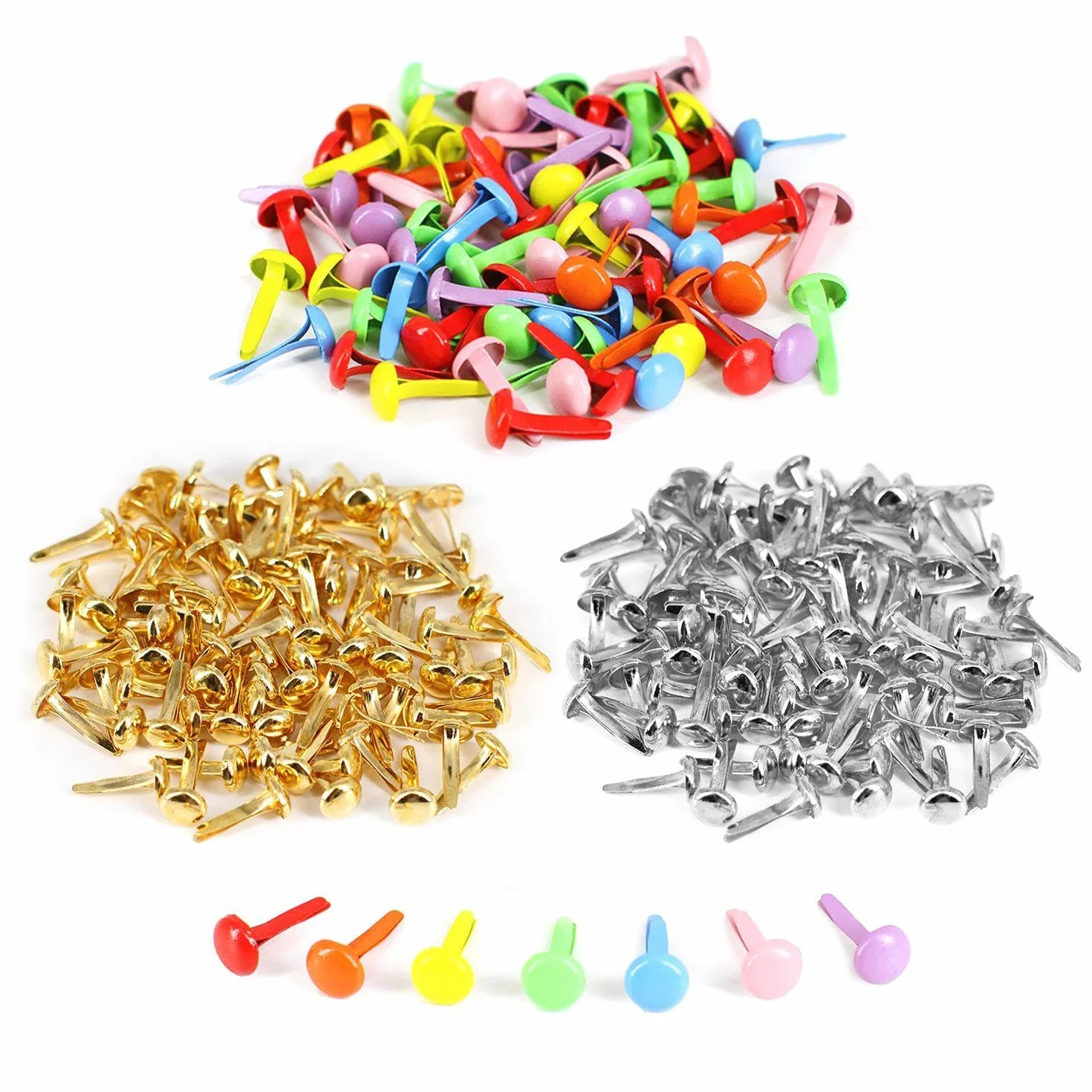 300 Pezzi Chiodi in Metallo Colorato per Bambini, Materiali Fatti a Mano, Decorazione Artigianato Casa Ufficio