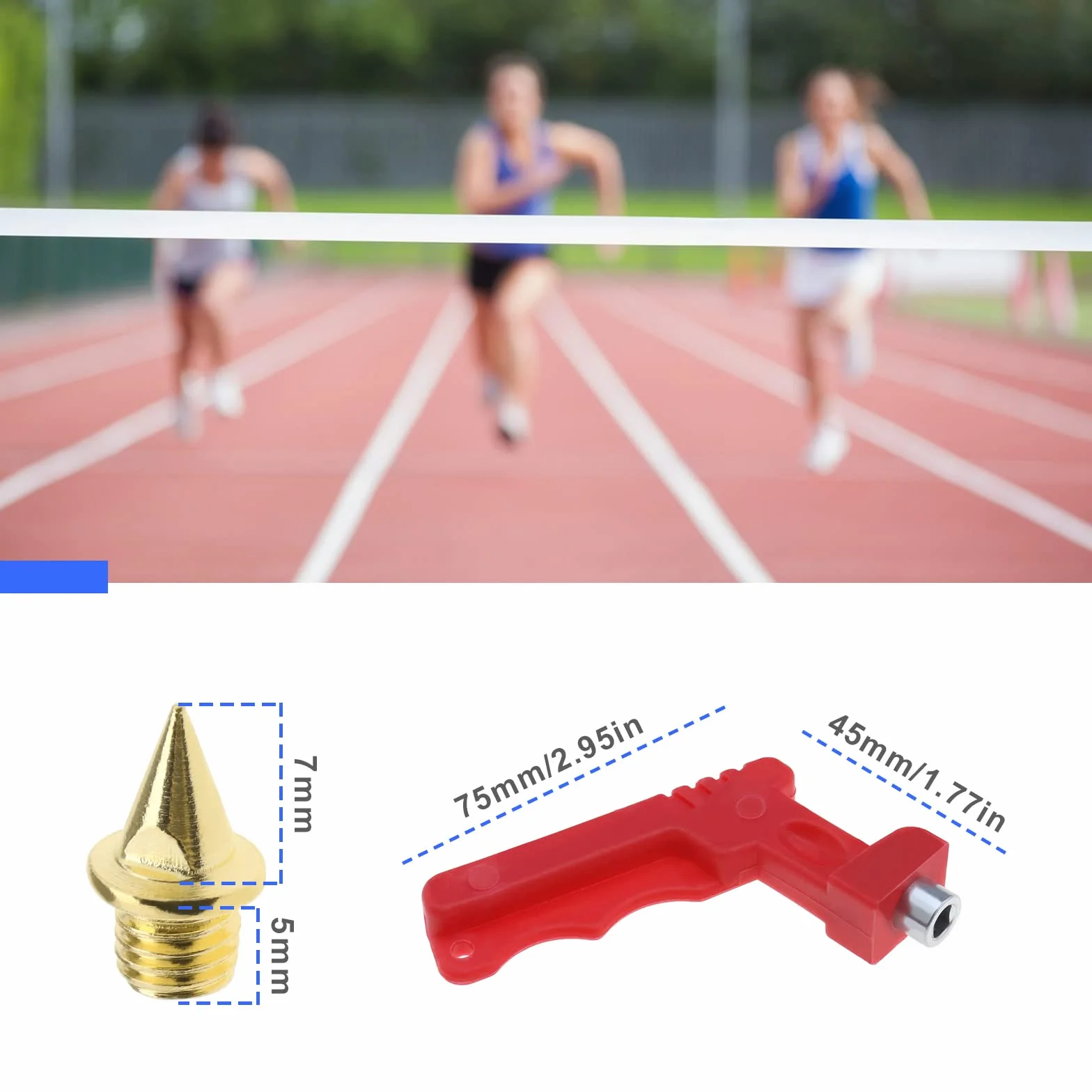 30PCS 7mm Punte Scarpe Ricambio Acciaio per Scarpe Sportive Salto Sprint
