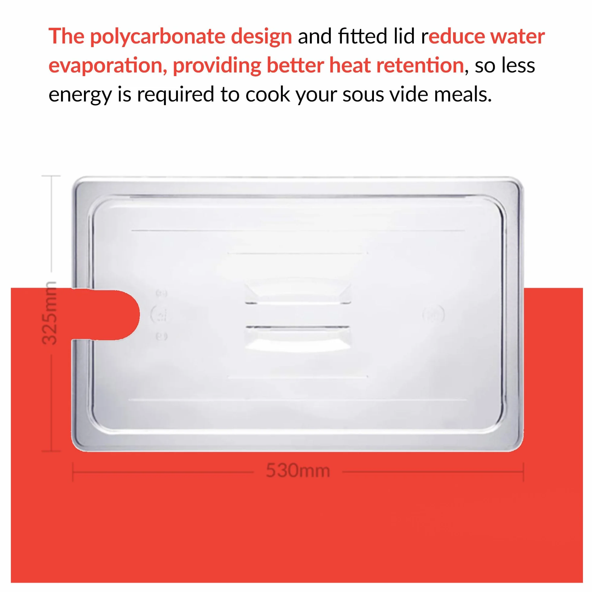 SousVideTools Contenitore Sous Vide 28L Serbatoio Acqua con Coperchio Compatibile Inxineu Vpcok Direct Cooker