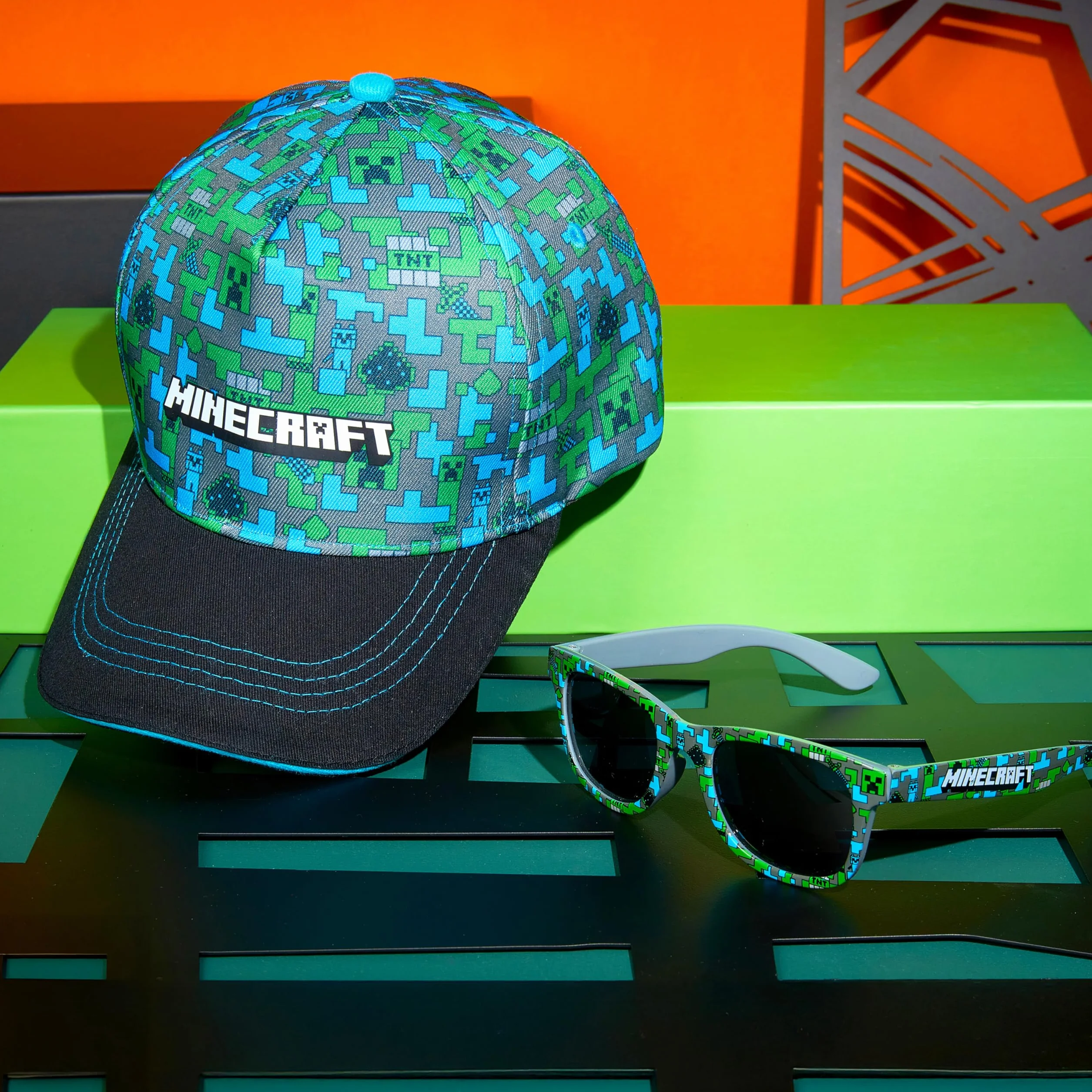 Pokemon Minecraft Super Mario Fortnite Okulary Przeciwsłoneczne dla Dzieci i Czapka Baseballowa Zestaw UV400