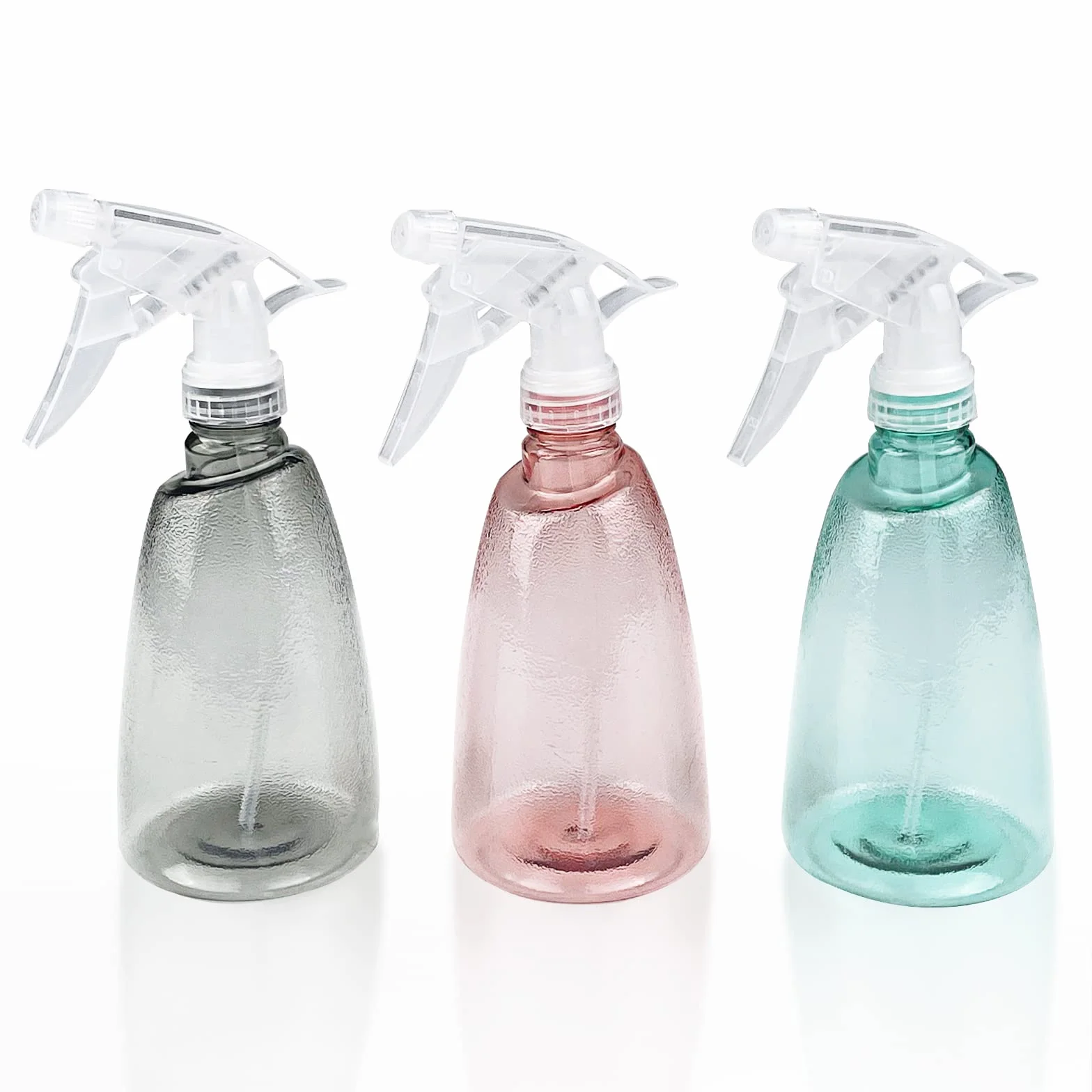 Gvolatee 3 Pezzi Spruzzino Nebulizzatore 500 ml, Riempibile Spray Bottle, Trasparente Plastica Grilletto Spruzzatore, Vaporizzatore Acqua, Spruzzini Vuoti per Piante, Giardino, Capelli, Pulizia