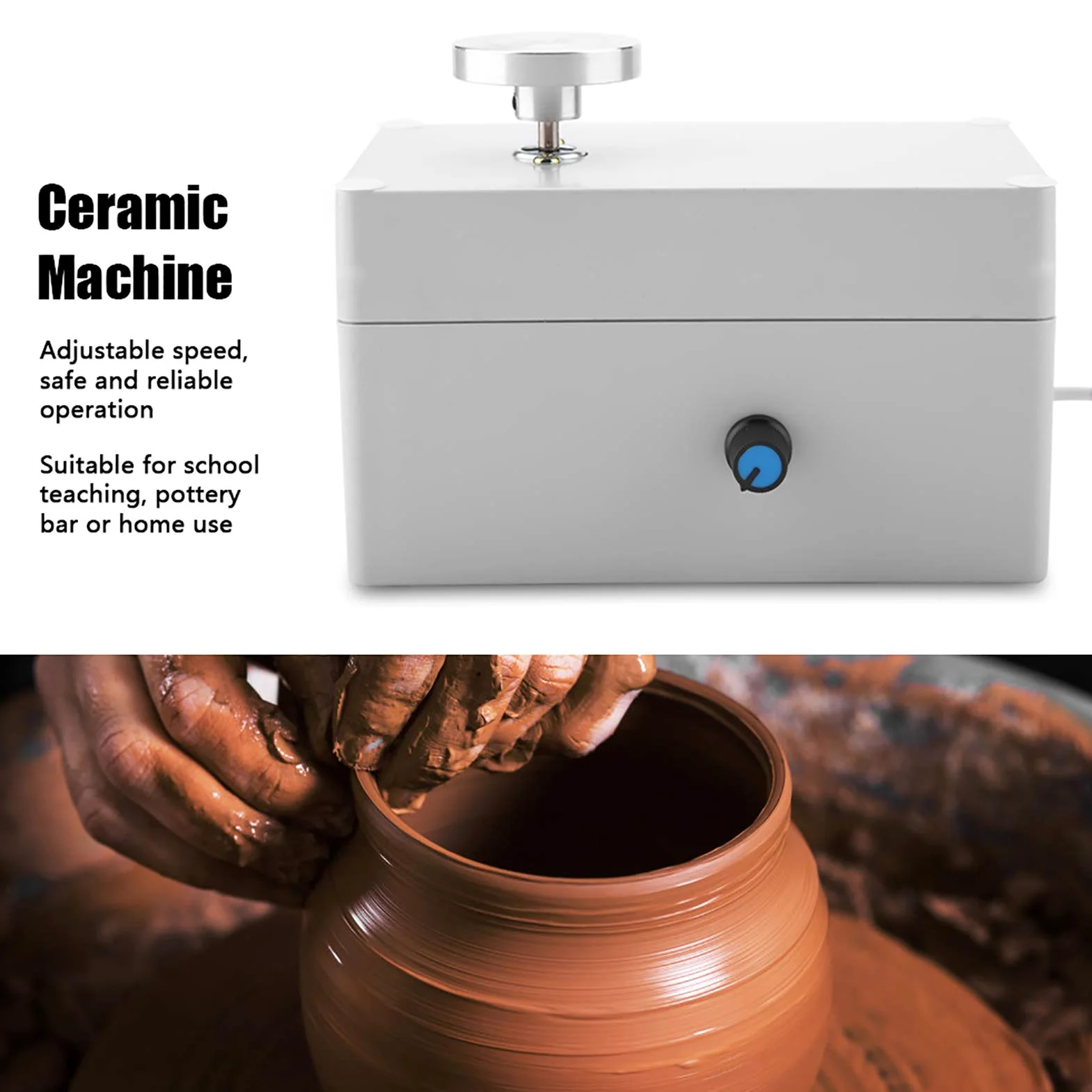 Semme 2000 Giri/min USB Macchina per la Produzione di Argilla Ruota per Ceramica di Alta qualità per Artigianato Fai da Te velocità per Professionisti Hobbisti Leggera Facile da Riporre