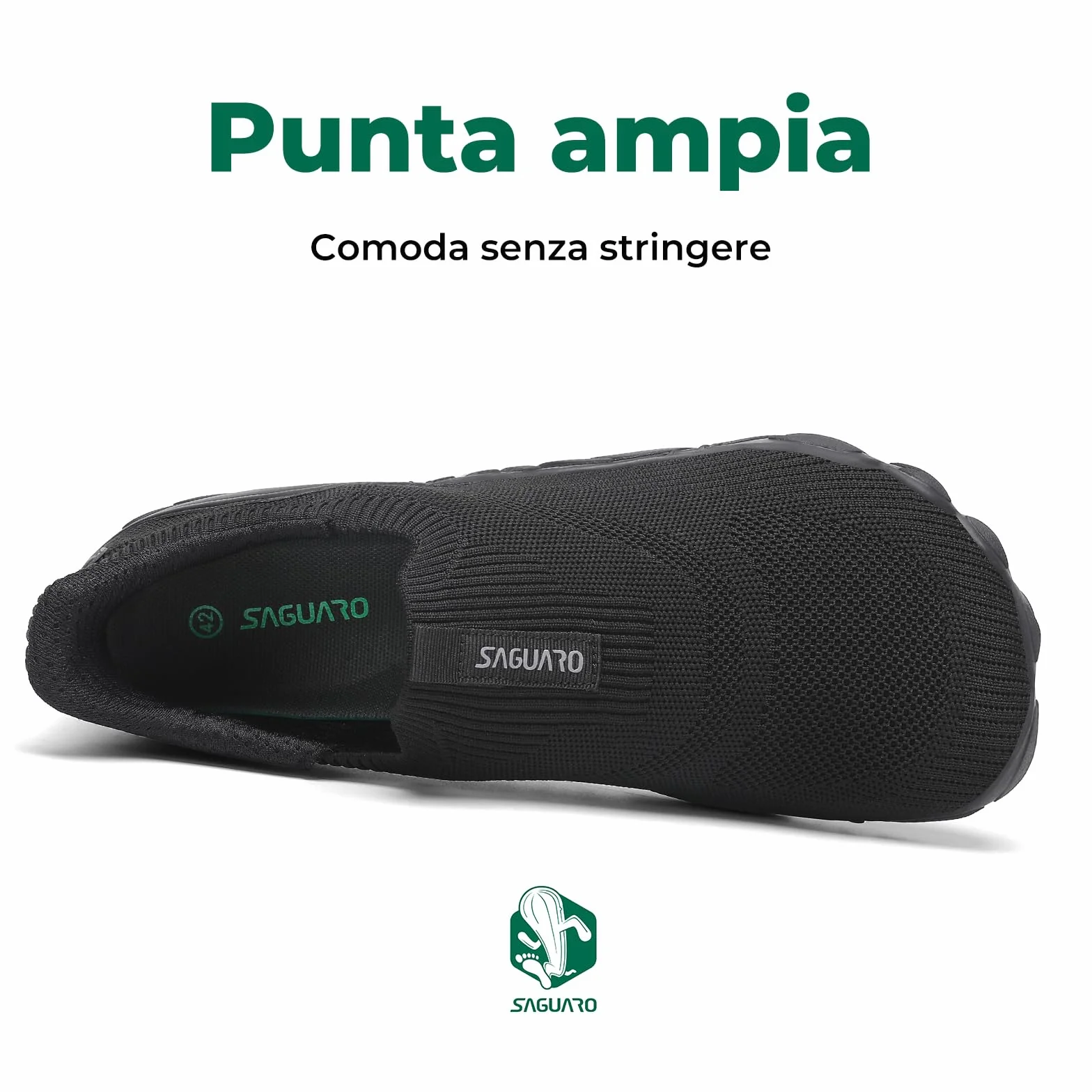 Saguaro Unisex Scarpe Barefoot a Cinque Dita Slip On Adatte per Fitness e attività Outdoor Gr.36-48