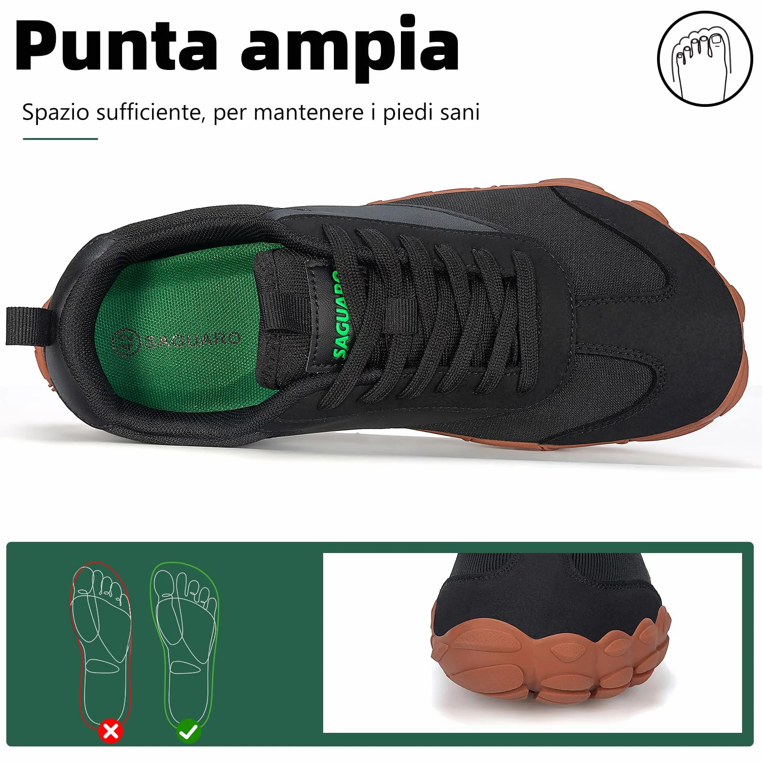 SAGUARO Barefoot Shoes Minimaliste Traspiranti Leggera