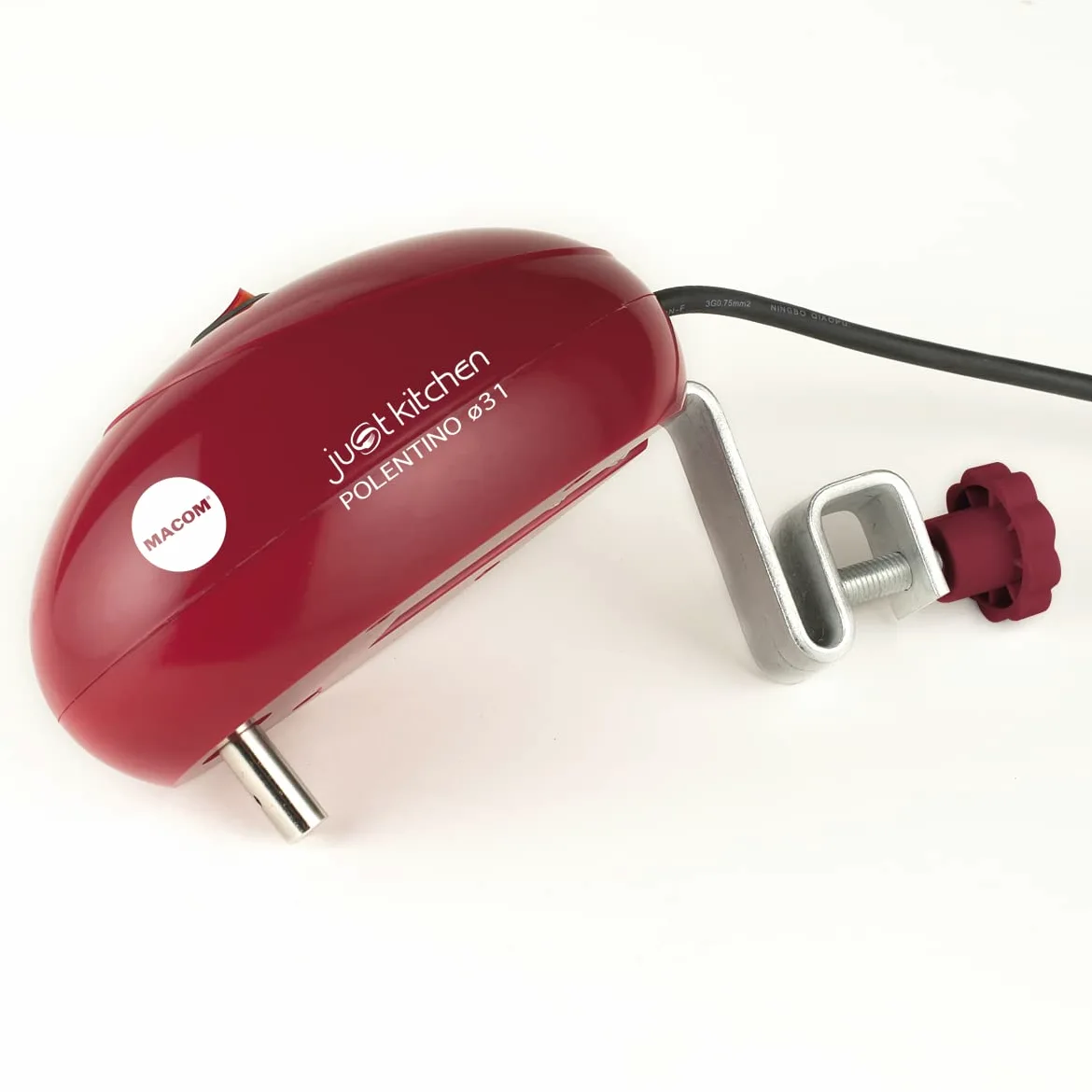 MACOM, Paiolo Polentino con miscelatore elettrico, Rame, Diametro 31 cm, 6.5 L di capacità, Just Kitchen 851