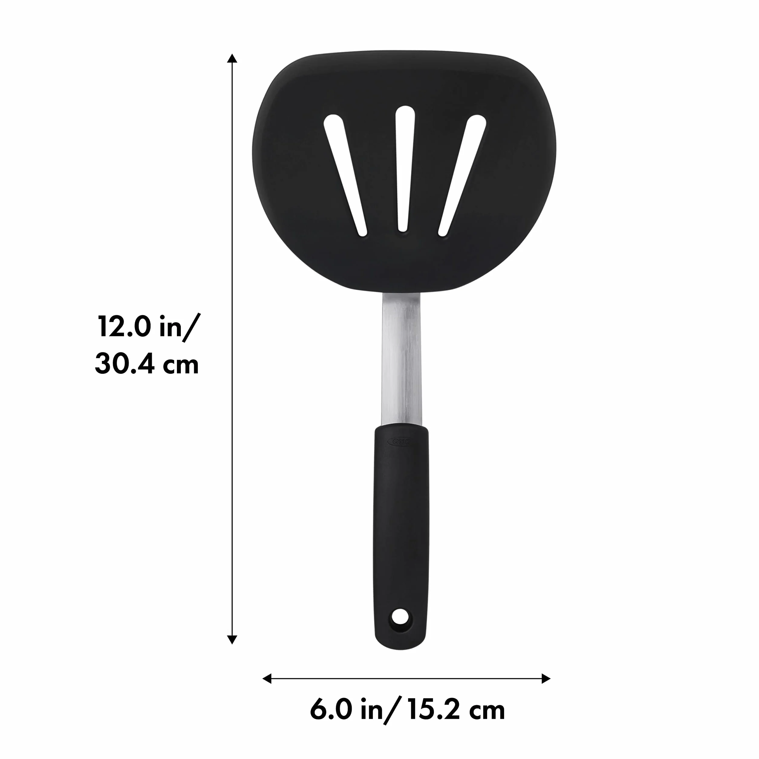 Oxo Good Grips Paletta Per Pancake Flessibile In Silicone, Nero
