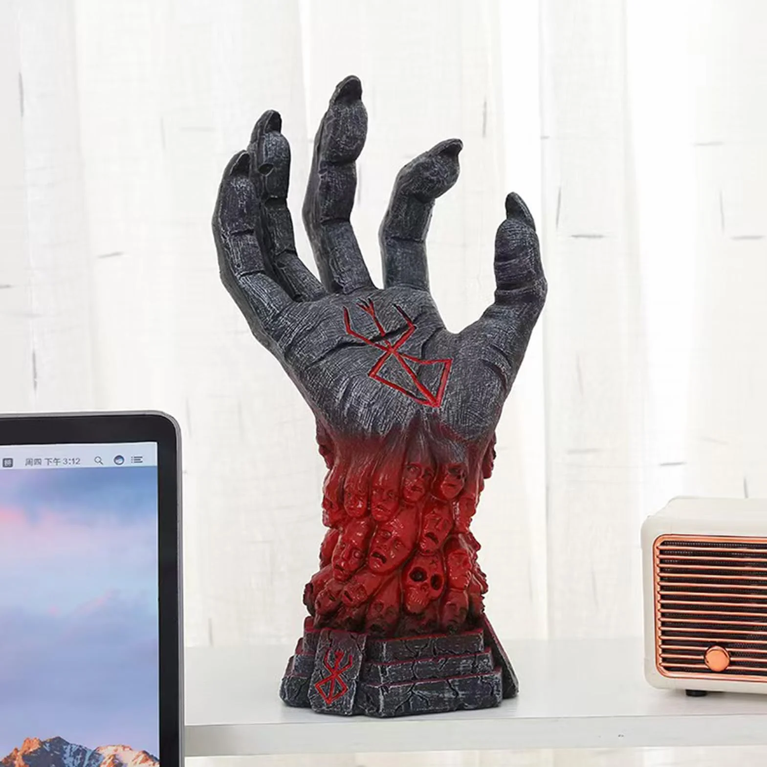 Statua Diavolo Mano di Dio Halloween Anime Berserker Ornamento Collezione Decorazione Casa