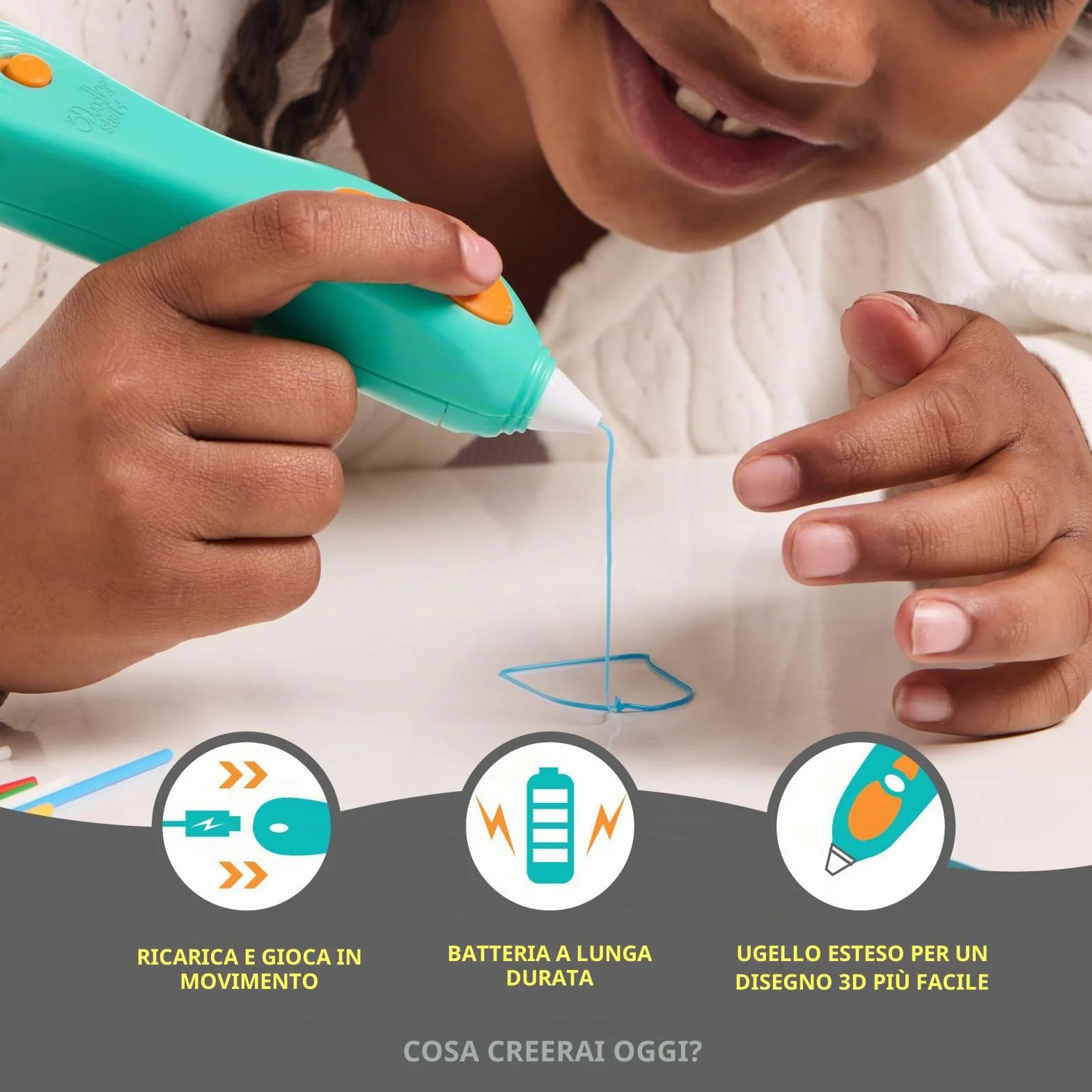 3Doodler Start+ Essentials Set Penna 3D per Bambini, Kit Attività Artistica STEM, Giocattolo Educativo 6+