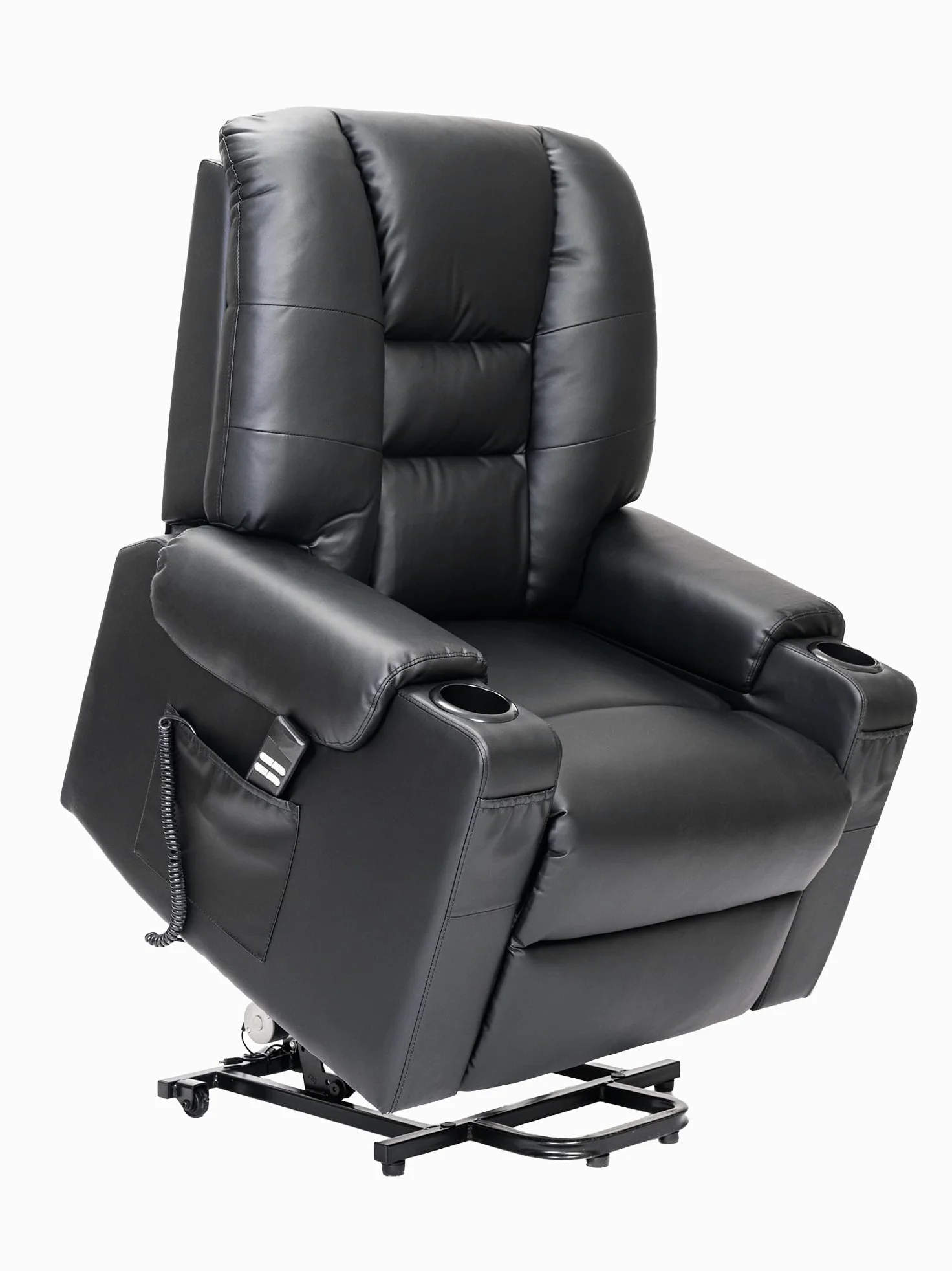 POLTRONE ITALIA Bonny Detraibile 19% Poltrona Relax Alzapersona 2 motori, reclinazione indipendente schienale pediera. Vibromassaggio Seduta indeformabile Nero