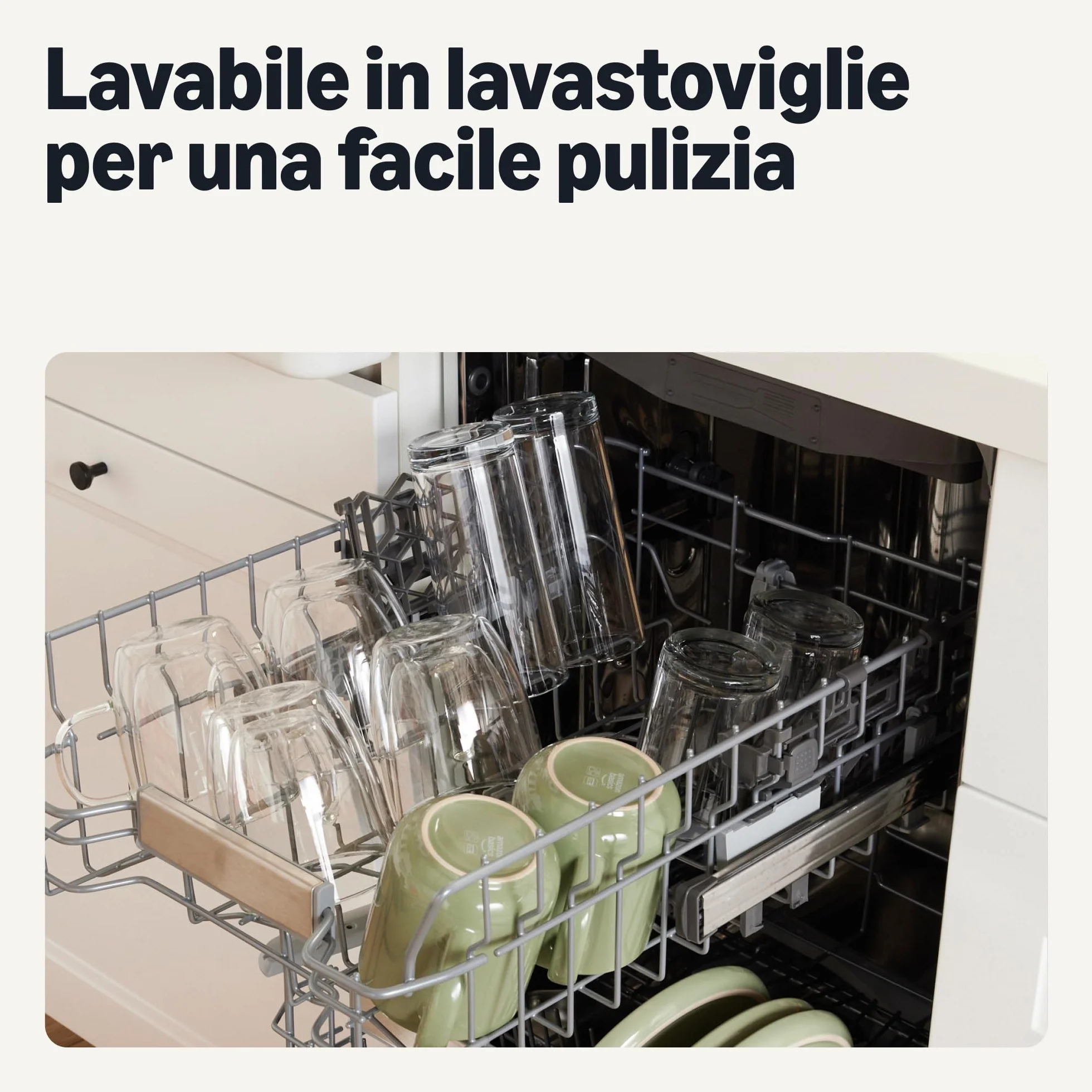 Amazon Basics Tazze Mug da Caffè in Vetro a Doppia Parete, Set di 4 Pezzi, 382ml