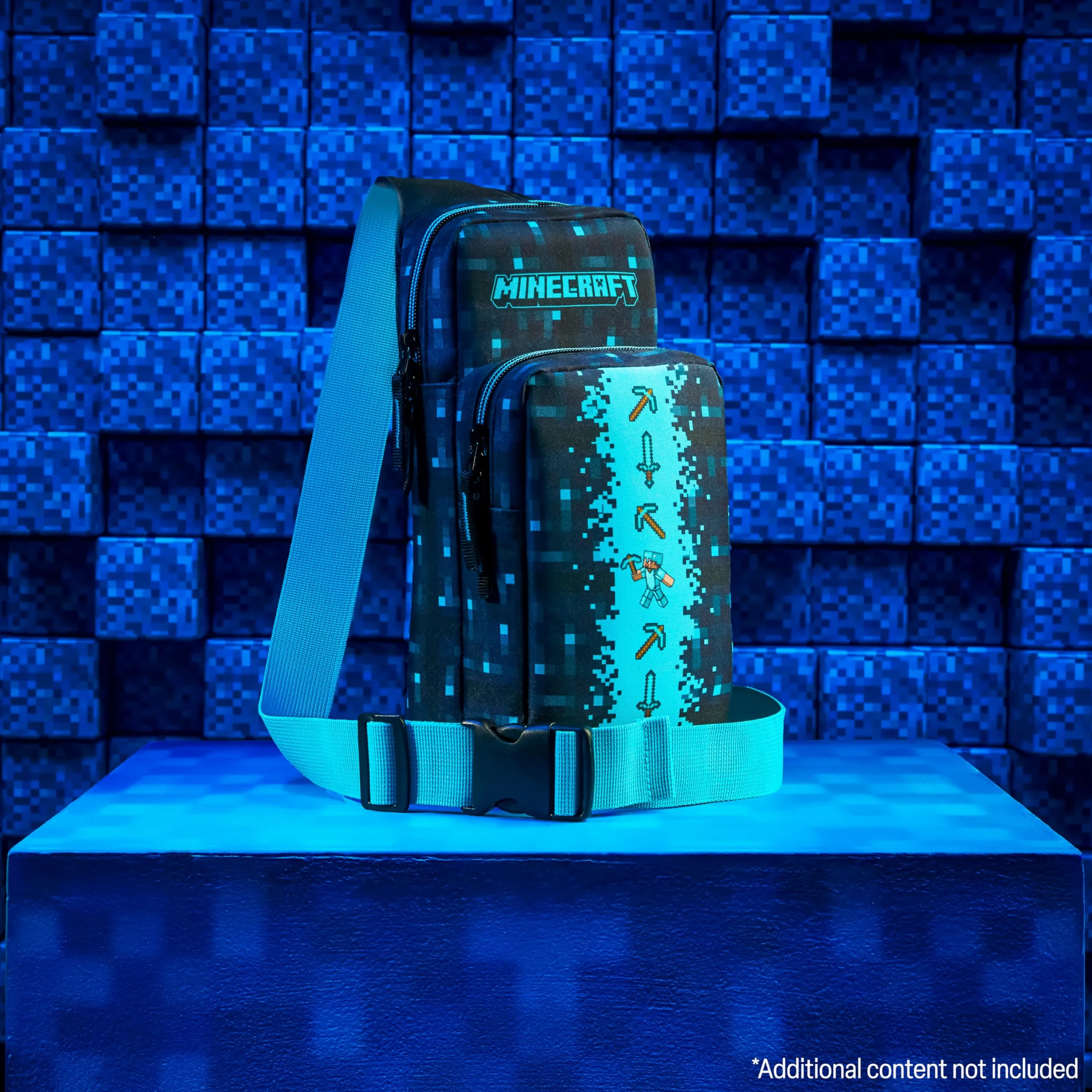 MINECRAFT Borsa Tracolla Bambino Borsa Ragazzo con Tracolla Regolabile per Viaggio Telefono Denaro Regalo per Gamer