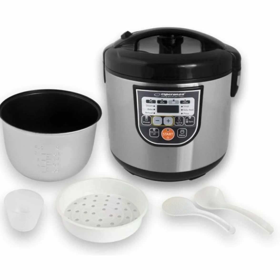 ESPERANZA EKG011 Multicooker 5L 860W Czarny Metaliczny