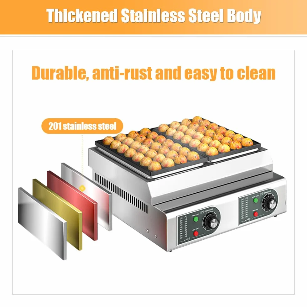Macchina Per Takoyaki Commerciale 2100W 56 Pezzi