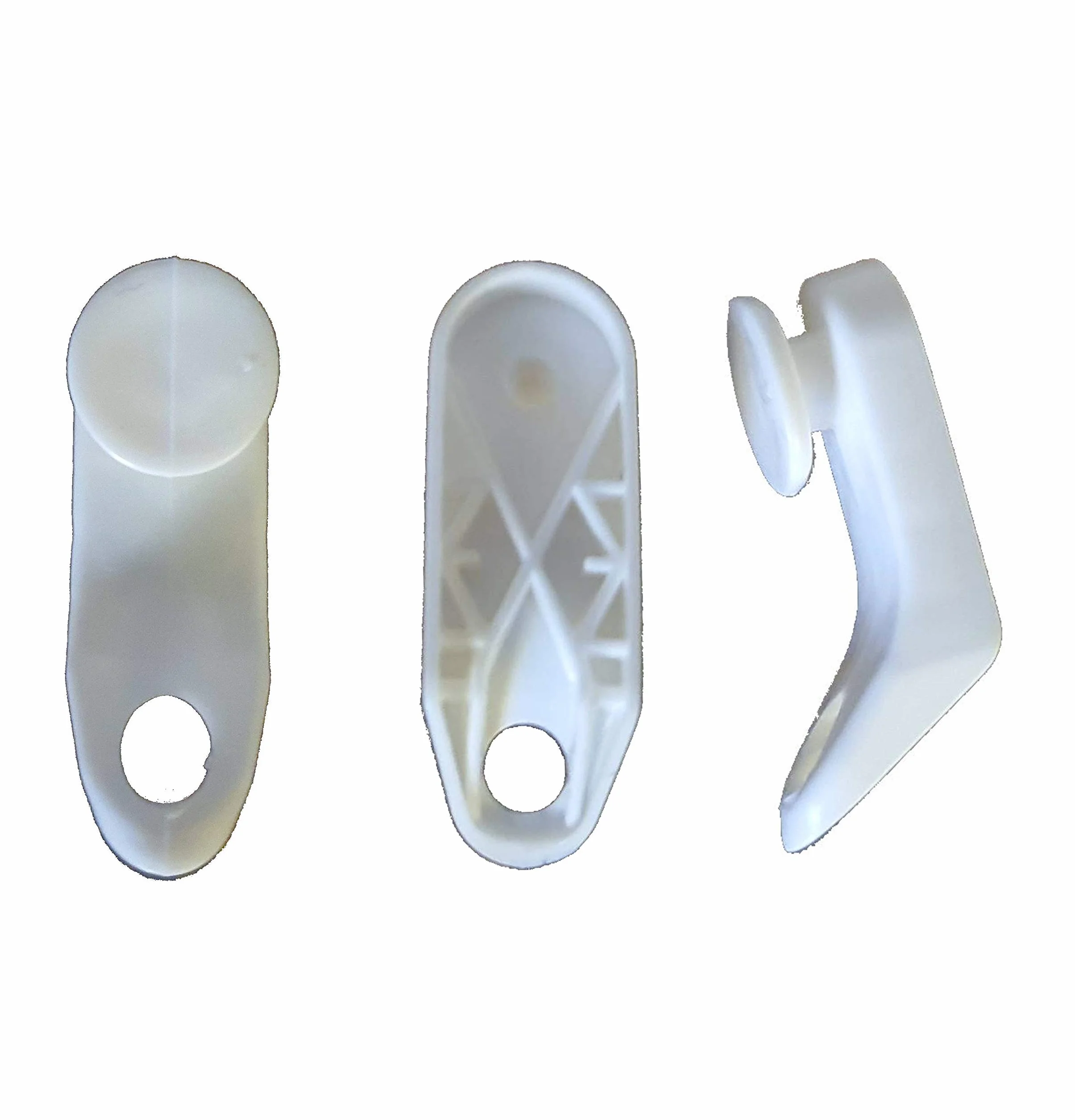 BricoShopping GANCI SCORREVOLI RINFORZATI do Tende Con Binario estensibile a Ricambio tenda in plastica Bianchi PEZZI 20