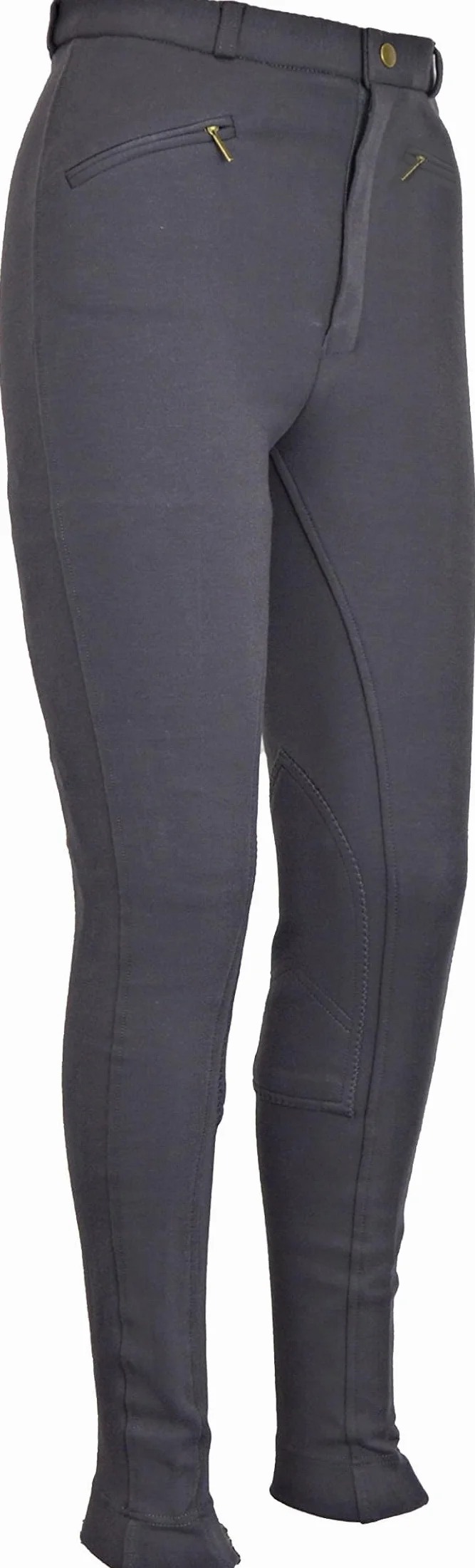 Equitazione Uomo Morbido Elastico Calzoni da Cavallerizza Jods Grigio