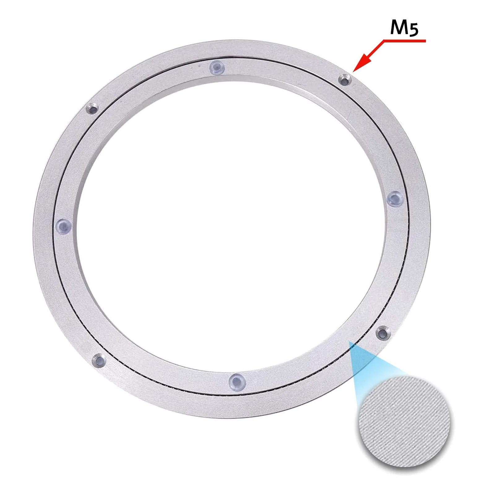 Cuscinetto per giradischi in lega di alluminio resistente, anello girevole girevole da 150-600 mm per tavolo da pranzo, TV e monitor, movimento durevole e fluido