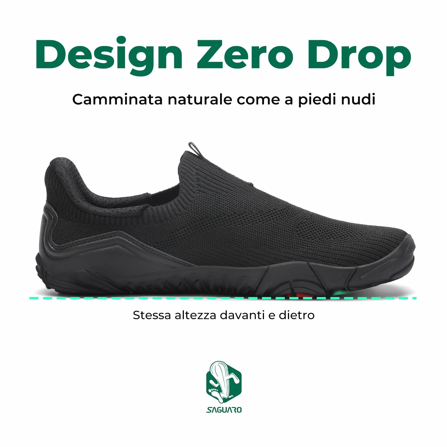 Saguaro Unisex Scarpe Barefoot a Cinque Dita Slip On Adatte per Fitness e attività Outdoor Gr.36-48