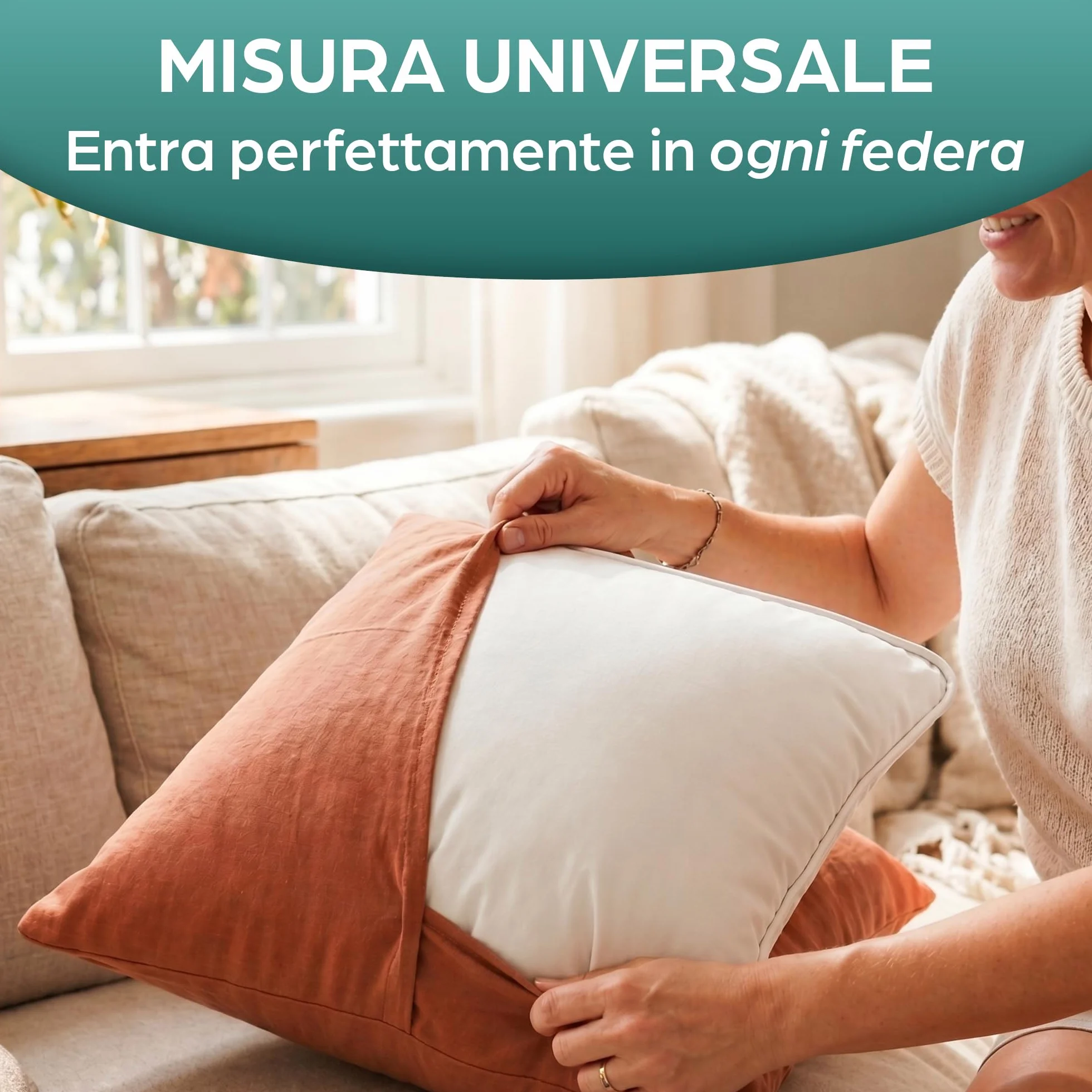 Flowen Cuscini Decorativi 45x45 Morbidi Microfibra Bianca Anallergici Antiacaro 2 Pezzi