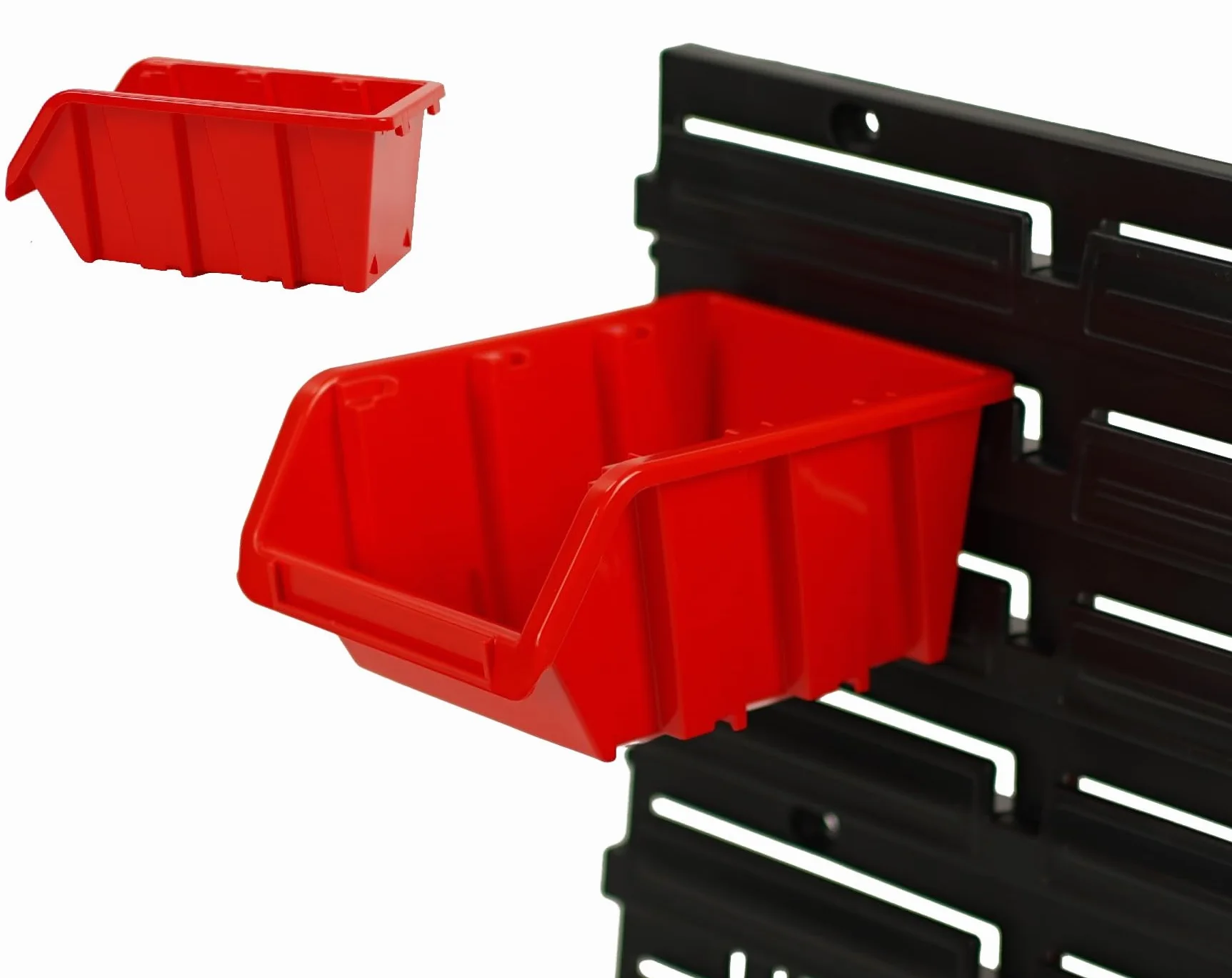 20x Contenitore a bocca di lupo 155x100x80 mm - soluzione robusta e modulare per officina e magazzino - plastica resistente a sostanze chimiche per organizzazione efficiente