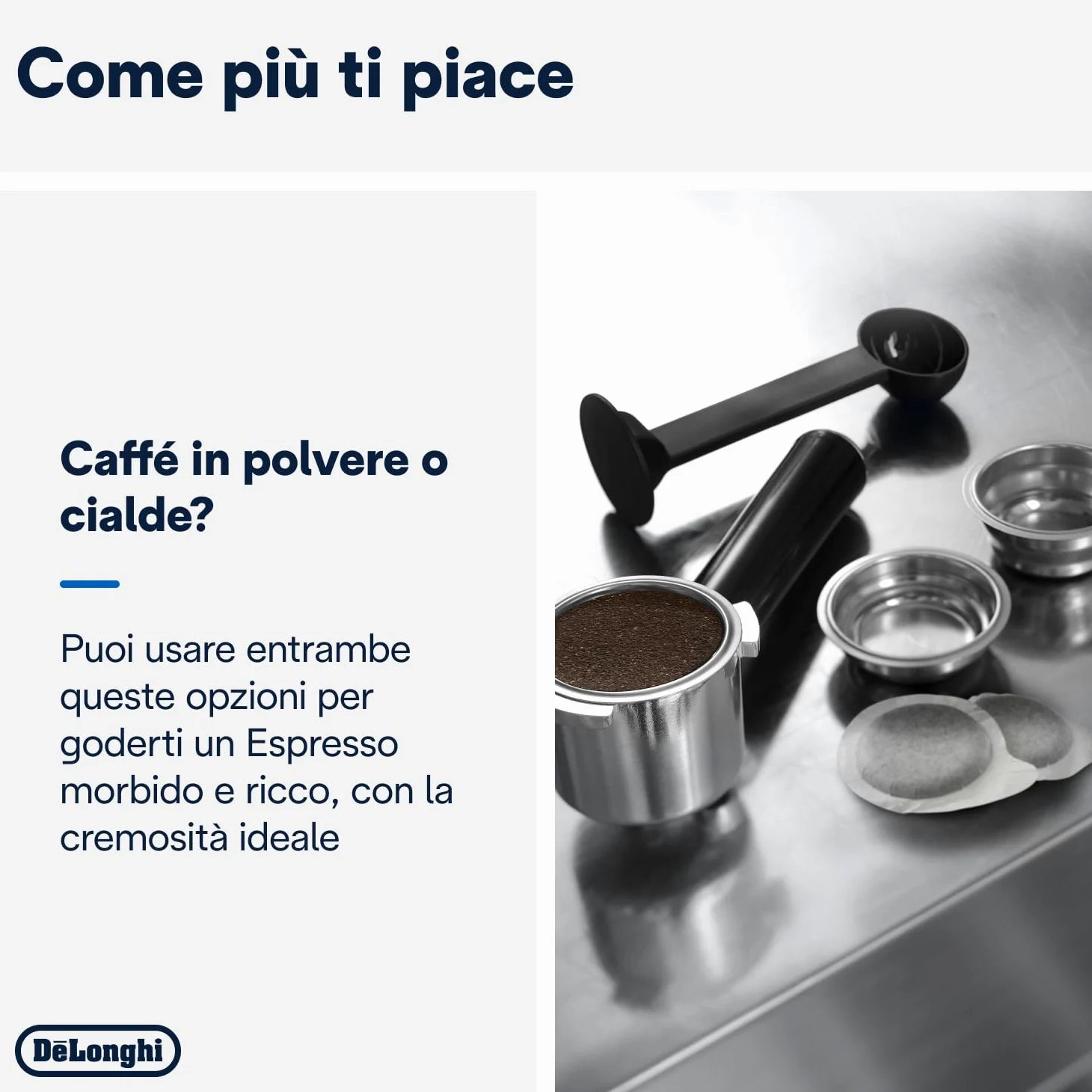 De'Longhi Dedica Arte EC885.​BG, Macchina manuale da Caffè Espresso e Cappuccino, Lancia vapore professionale, Caffè in Polvere o in Cialde E.S.E., Riscaldamento 40sec, Filtro Singolo e Doppio, Beige