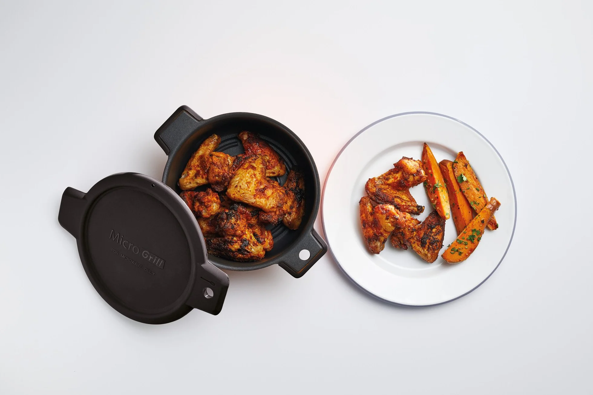 KitchenCraft Tegame / Casseruola per Microonde, Multifunzione, 26 x 29 x 9 cm (10" x 11.5" x 3.5")