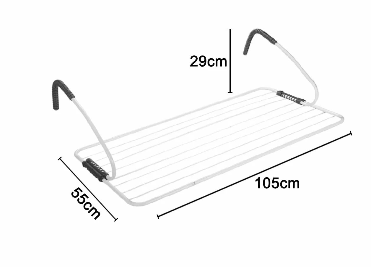 BIANCHERIAWEB Stendino Balcone Stendi Biancheria Calorifero Compatto Resistente Vari Modelli Stendino Nadia