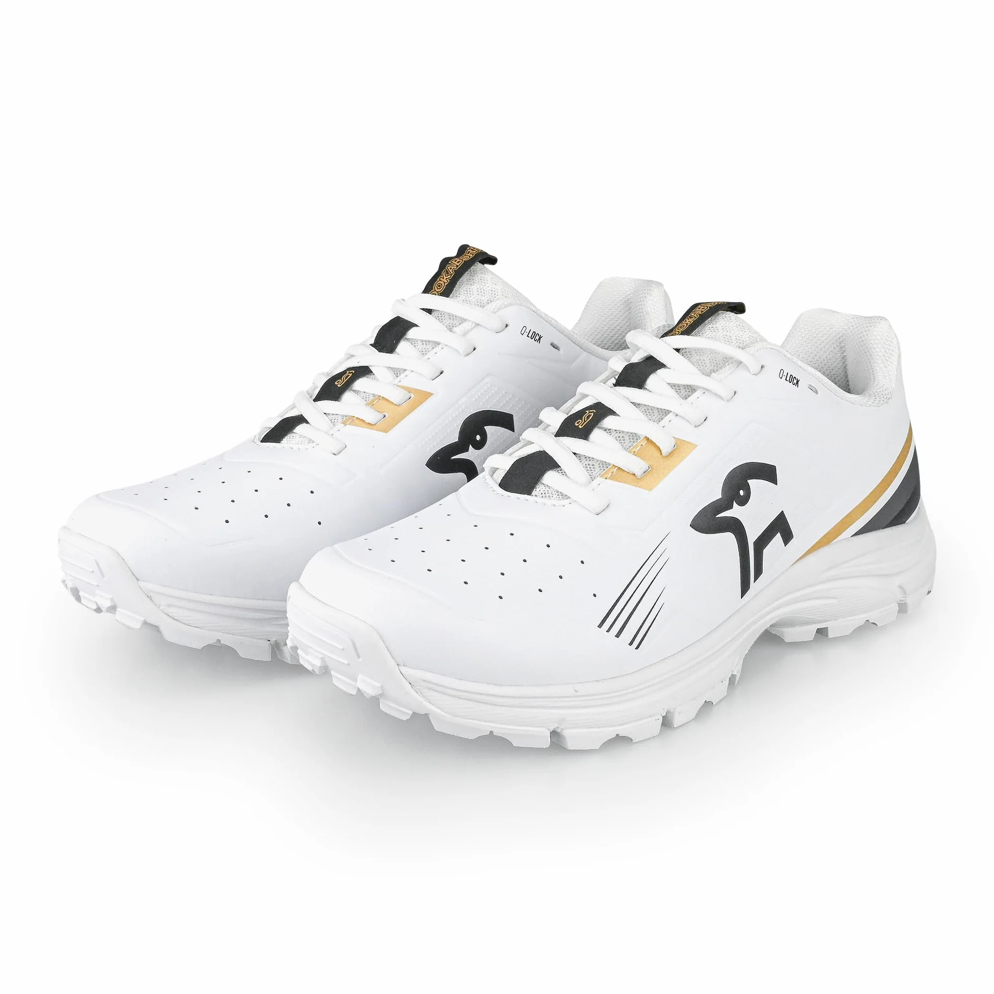Kookaburra KC 3.0 - Scarpa da Cricket con Suola in Gomma - Oro/Nero - 42