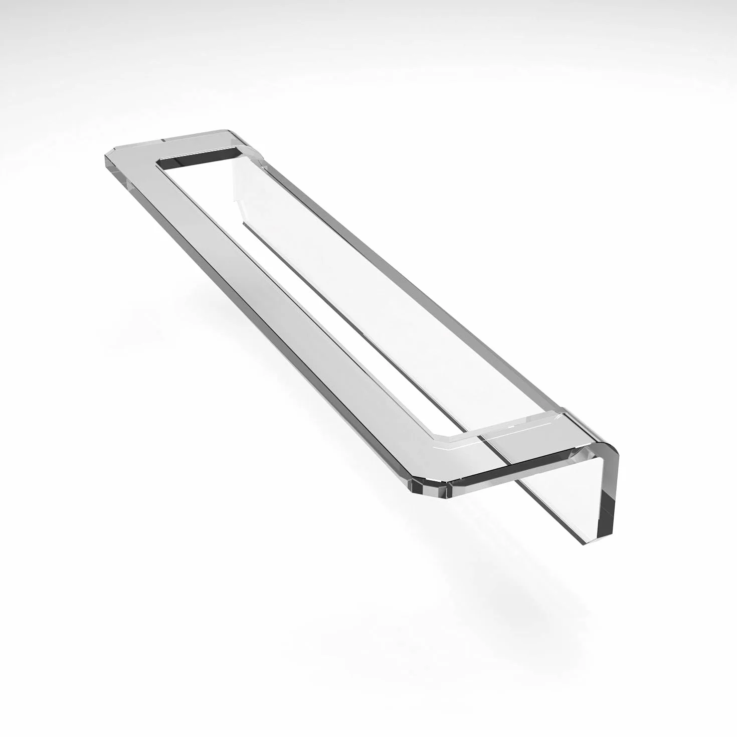 Porta Asciugamani Bagno Adesivo Vetro Acrilico Trasparente Portasalviette senza foratura