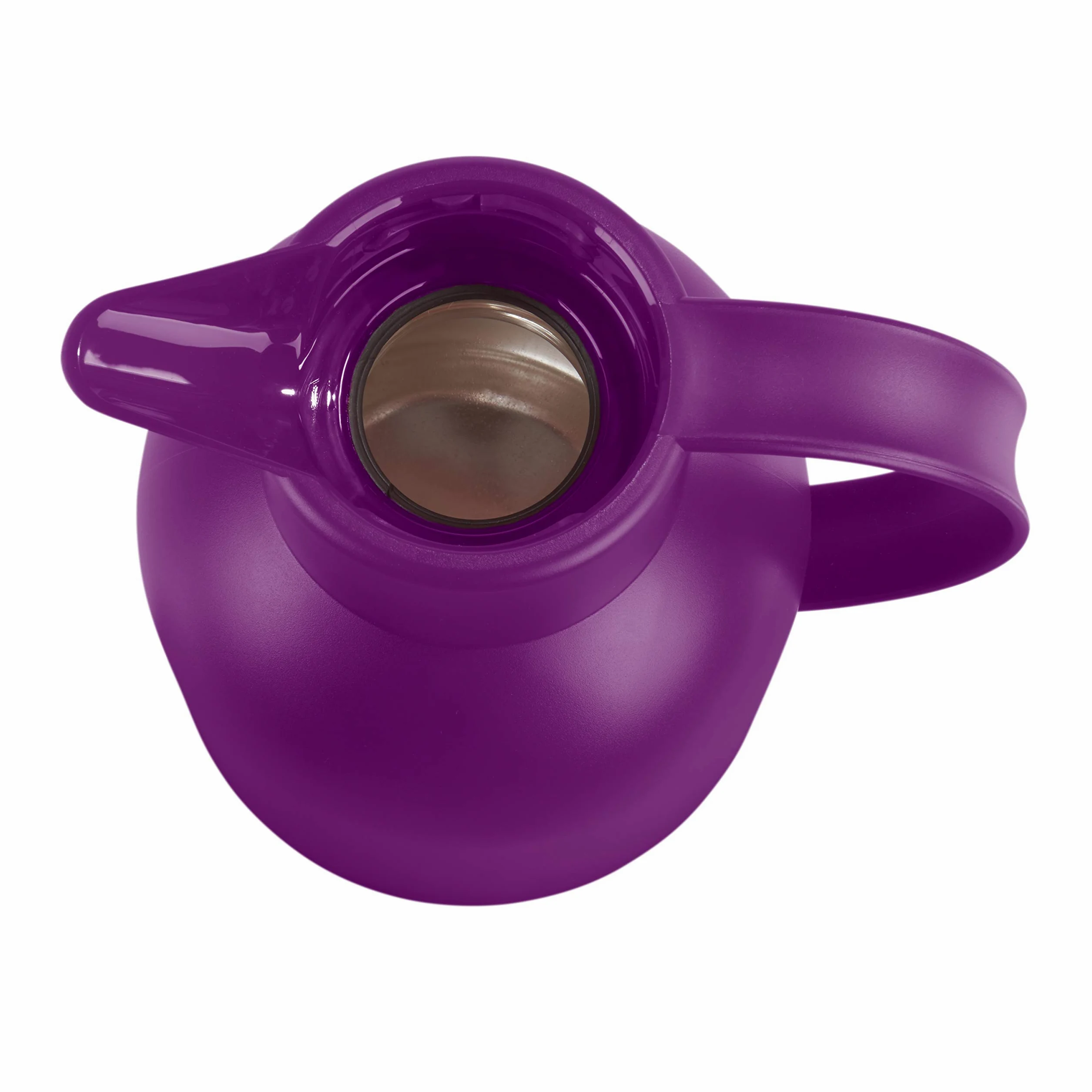 Emsa N40118 - Caraffa termica Samba, 1,5 litri, chiusura Quick Press, 12 ore, calda e fredda per 24 ore, traslucida/melanzana