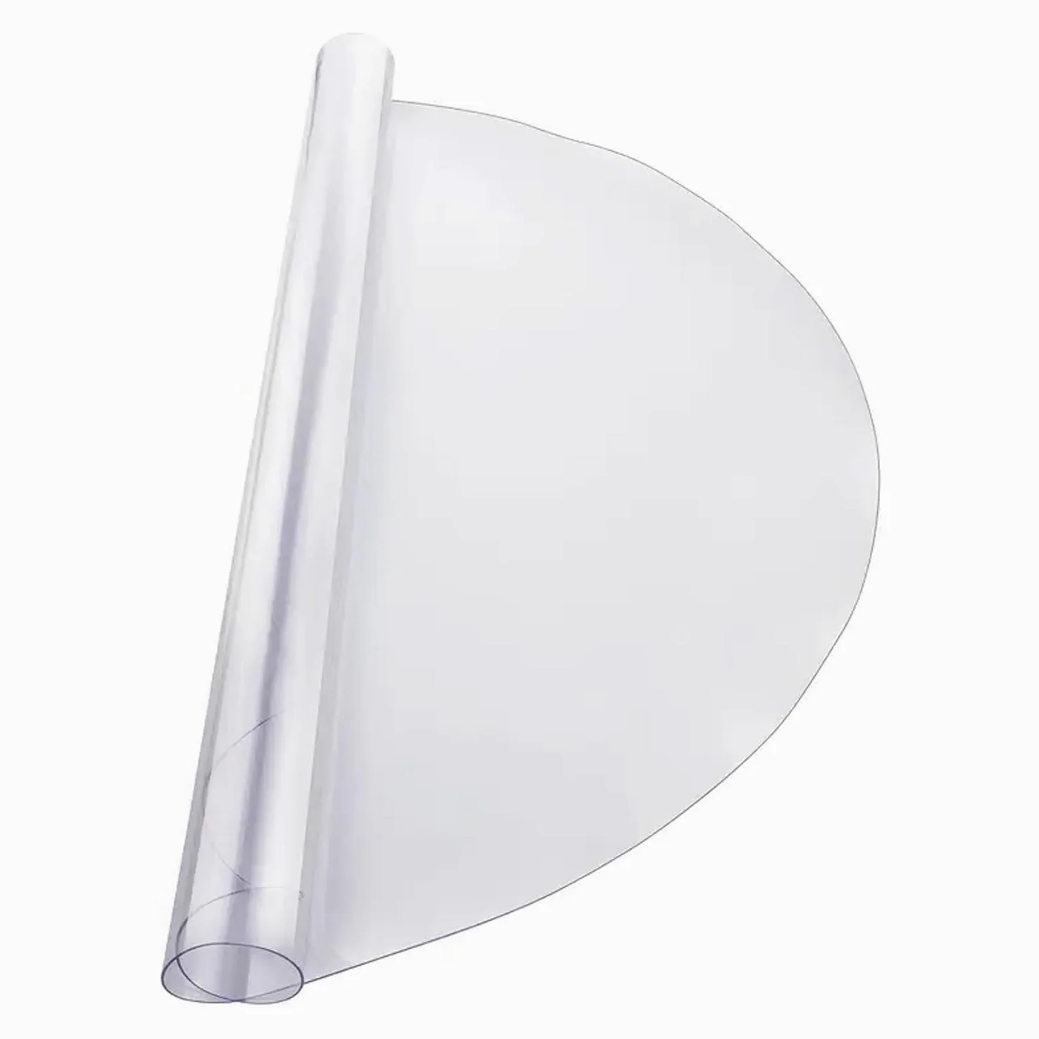 Plastica Rotondo Tovaglia Trasparente per Tavolo da Pranzo Copritavolo Protezione per scrivania Spessore 1mm Impermeabile Sottomano da Scrivania 45/50/60/80/120cm(155cm/61in)