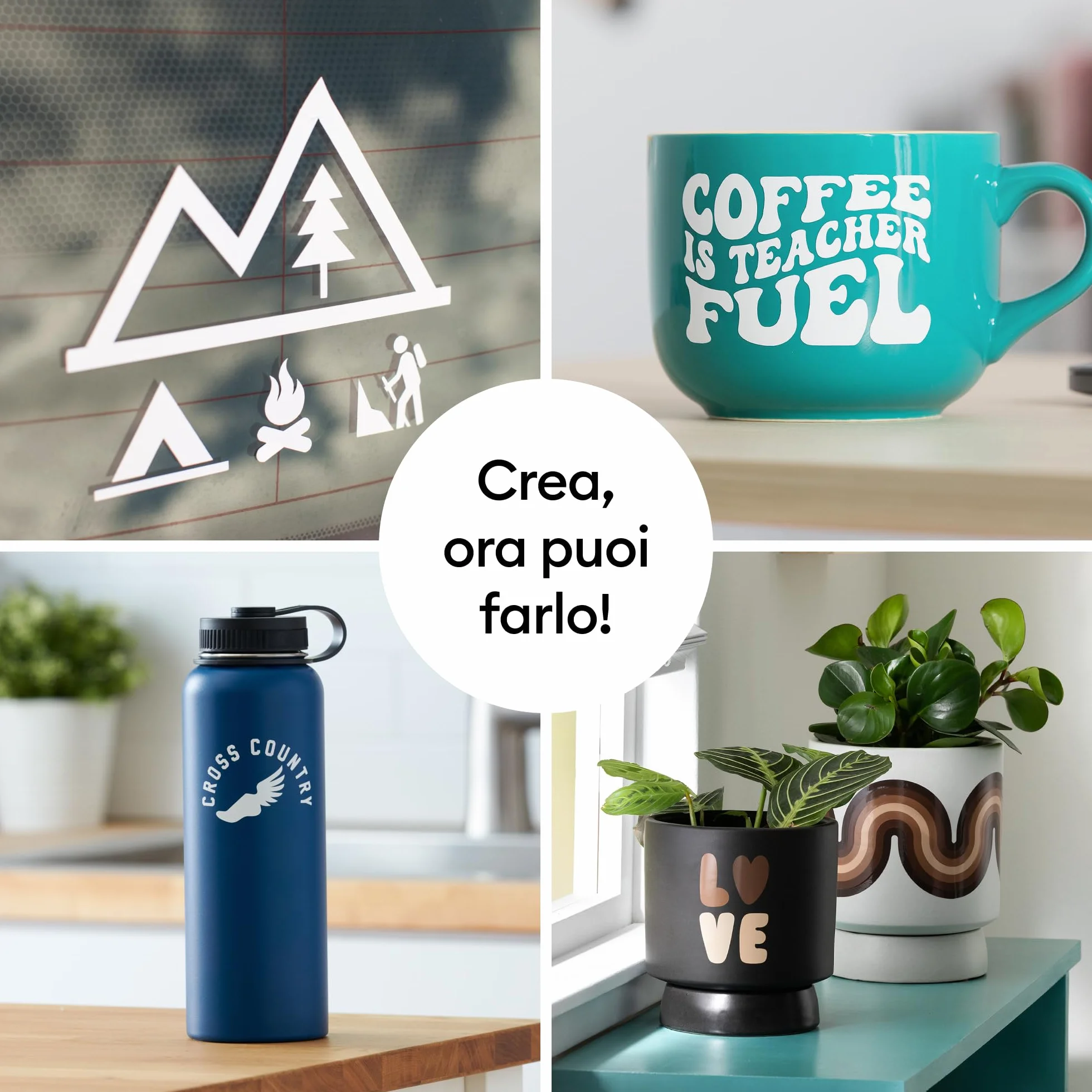 Foglio Vinile Adesivo Permanente Cricut Bianco Lucido 30,5 cm x 1,2 m per Macchine da Taglio