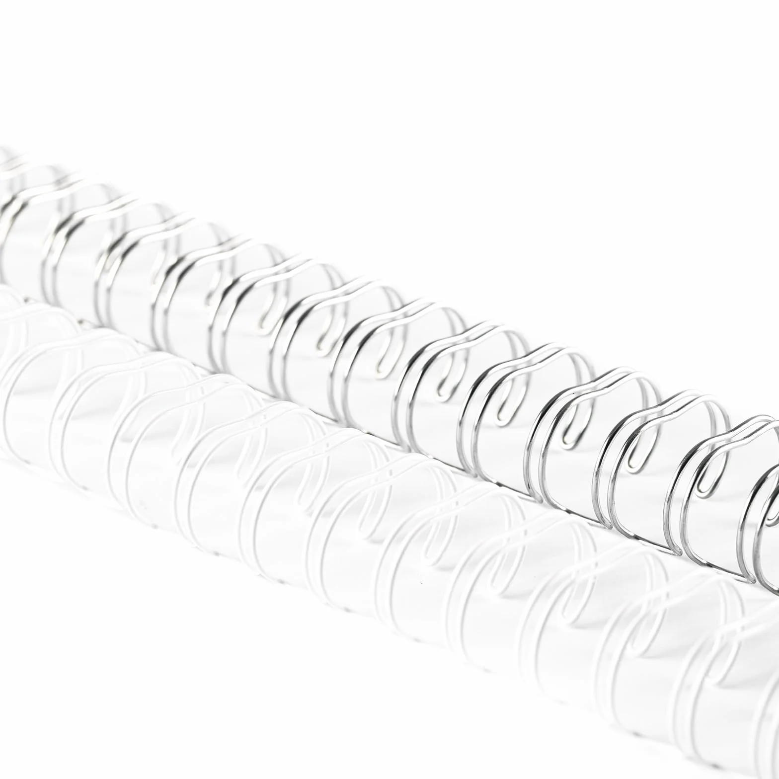 Vaessen Creative Spirali per Rilegatura Metallo Bianco e Argento – 8 pz da 30,5 cm x 16 mm e 2:1 Rilegare - per la Rilegatrice Bind Easy – Quaderni, Documenti, Planner, Diari e Album