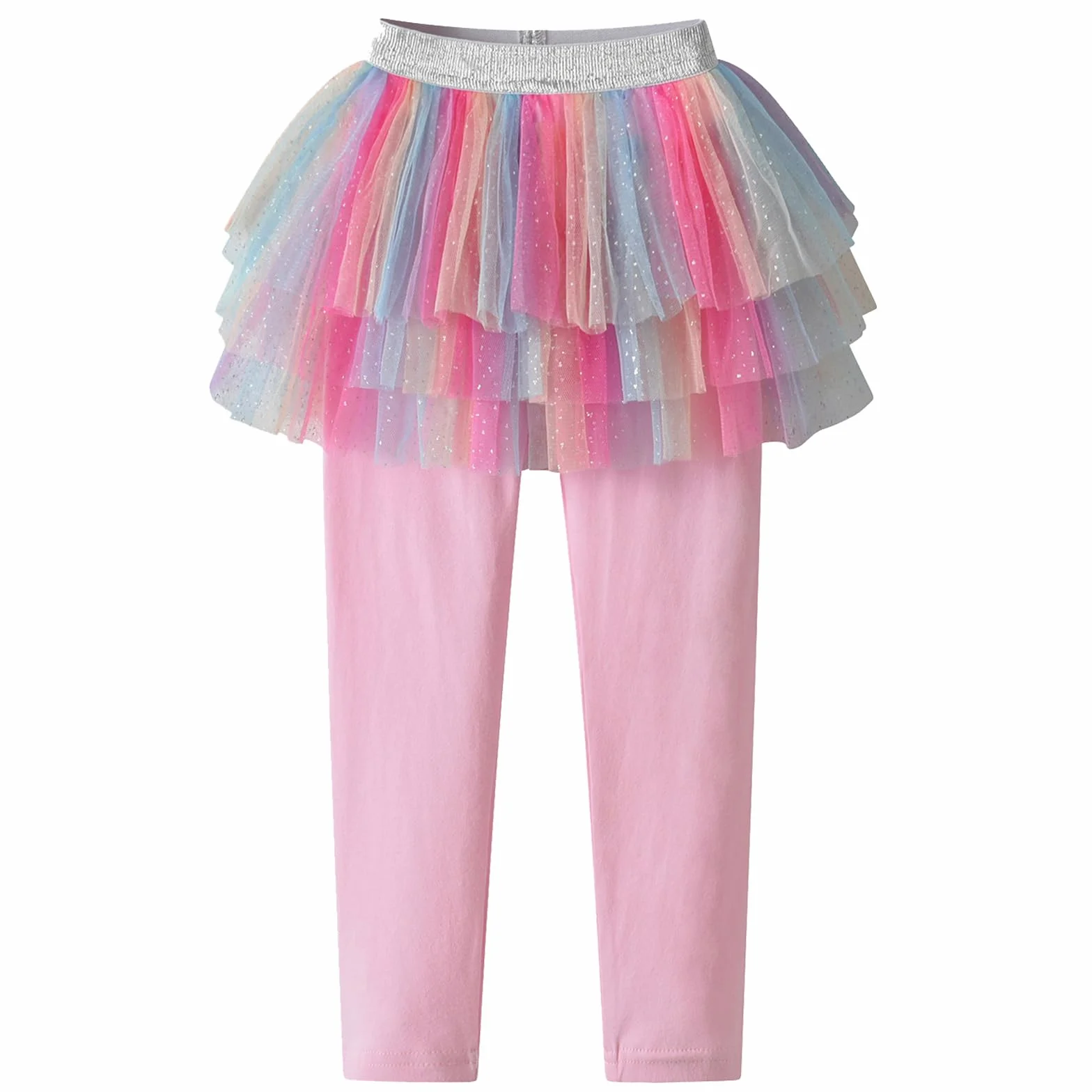VIKITA Leggings con Gonna Stampato Bambina