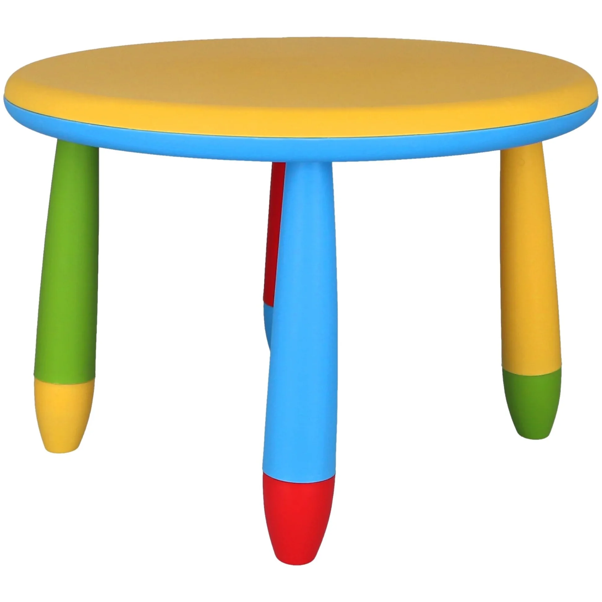 Mueblear 90048 - Tavolo rotondo per bambini, in plastica, 30 x 15 x 48 cm giallo