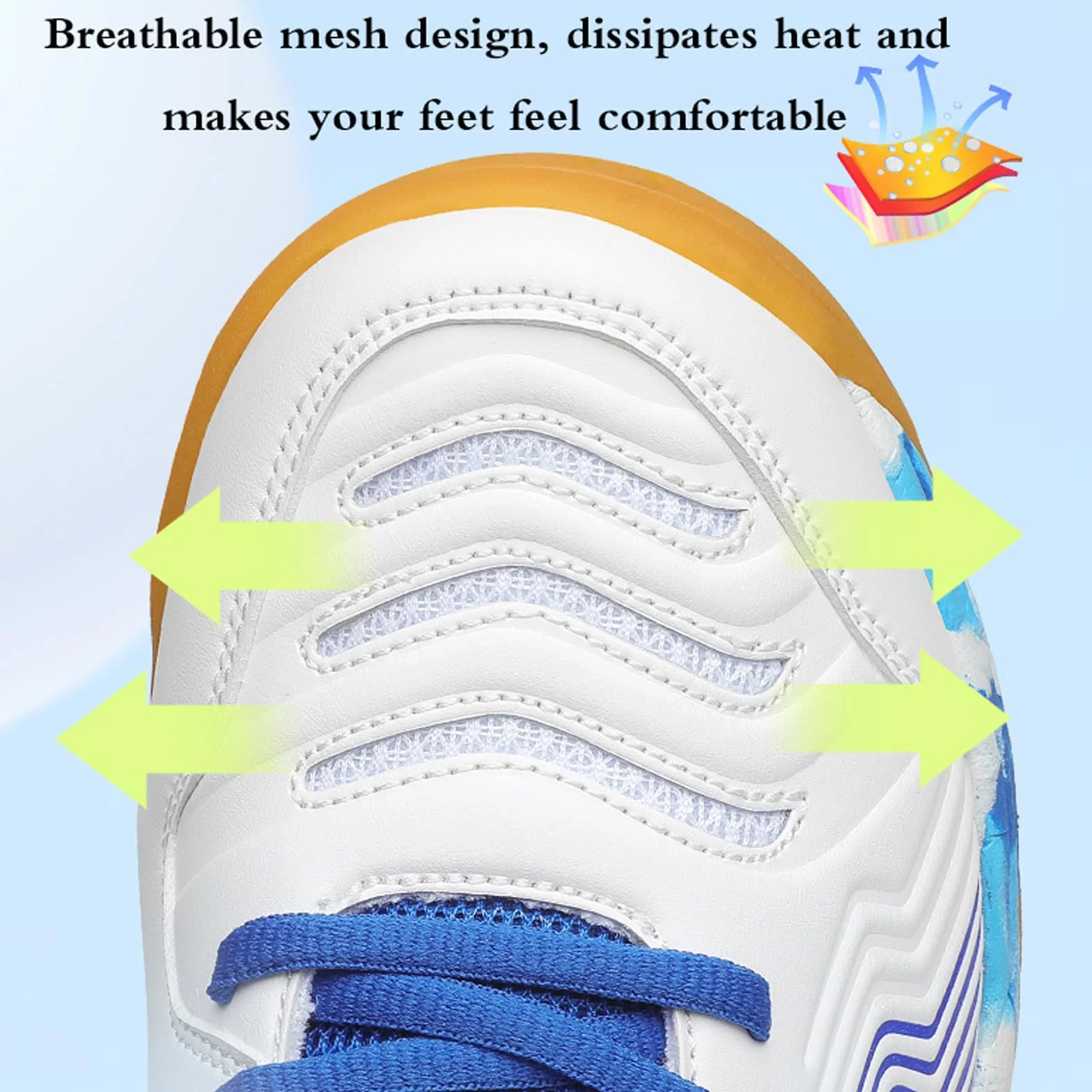 Scarpe da Badminton Leggero Antiscivolo Traspiranti Antiusura per Tennis Ping Pong Squash