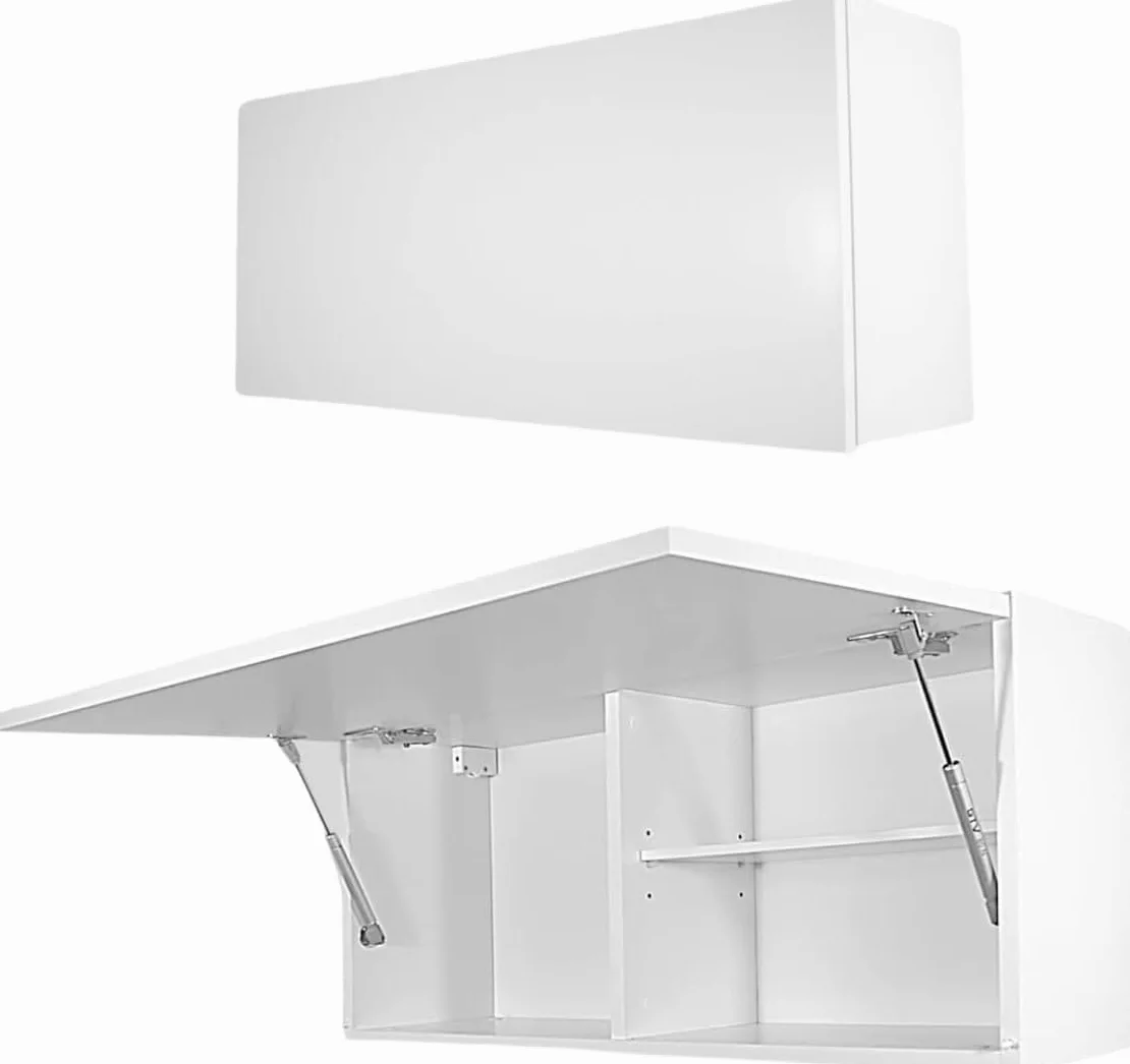 Mobilietto Pensile da Bagno Laura Salvaspazio Mobile da Parete Sospeso Armadietto Pieghevole con Apertura Telescopica Mobilietti con Ripiano, Bianco Opaco, 39 x 90 x 23 cm