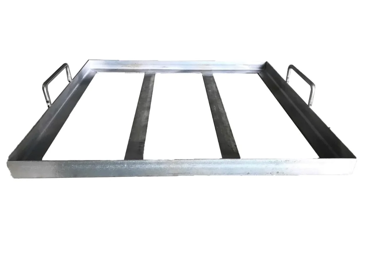 Telaio in Acciaio Zincato per Pietra Lavica, Supporto con Manici, 3 cm di Spessore (65x65)