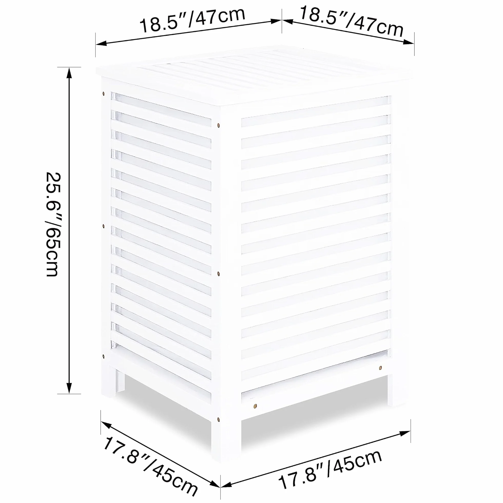 SMIBUY doppio cesto per biancheria con coperchio, cesto per biancheria in bambù da 120 litri con sacchetto di fodera rimovibile per lavanderia, bagno, camera da letto (bianco)