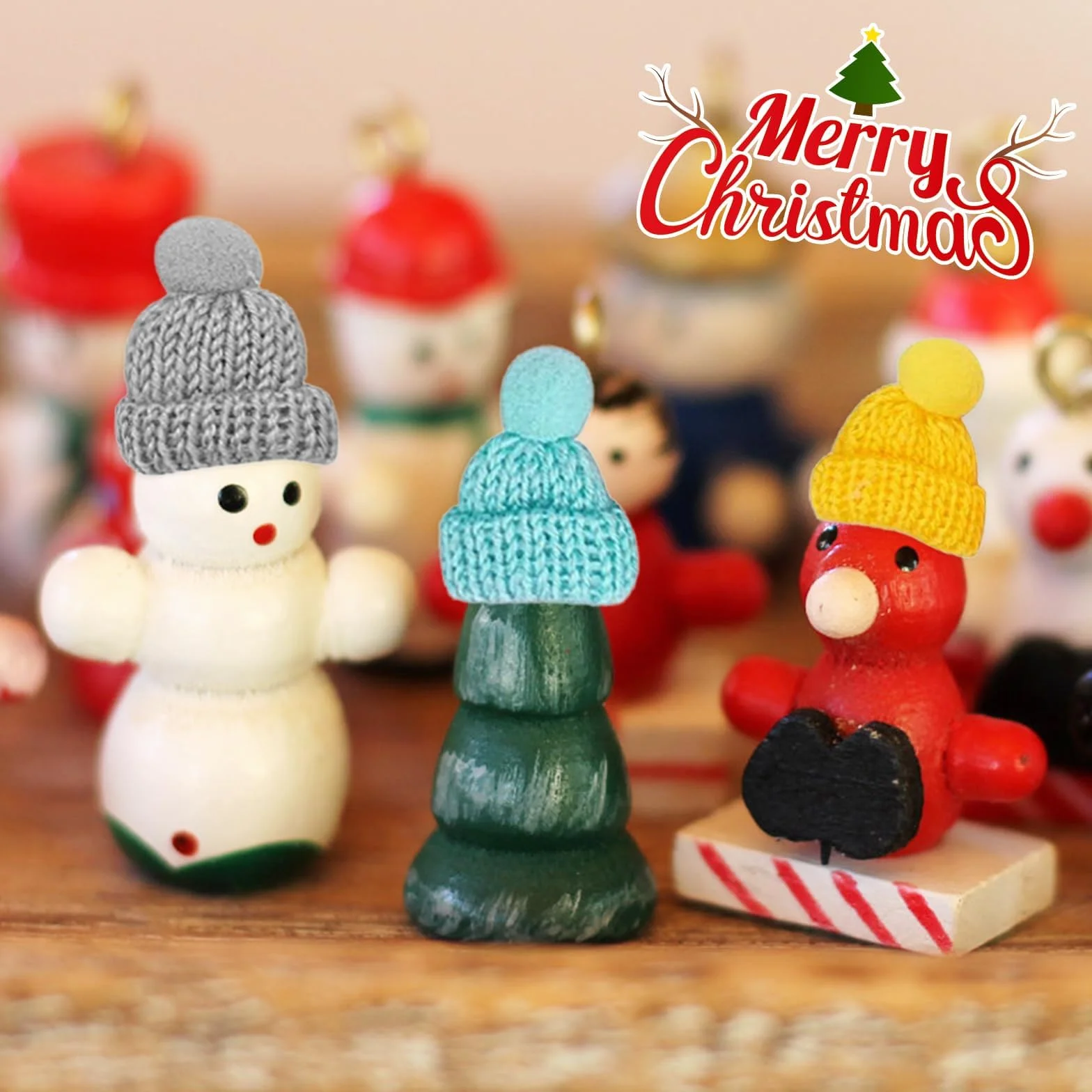 20 accessori per vermi preoccupanti, mini cappelli natalizi a forma di gnomo, graziosi cappelli fatti a mano, accessori per cuccioli portafortuna, cappelli per fai da te, decorazioni per la casa
