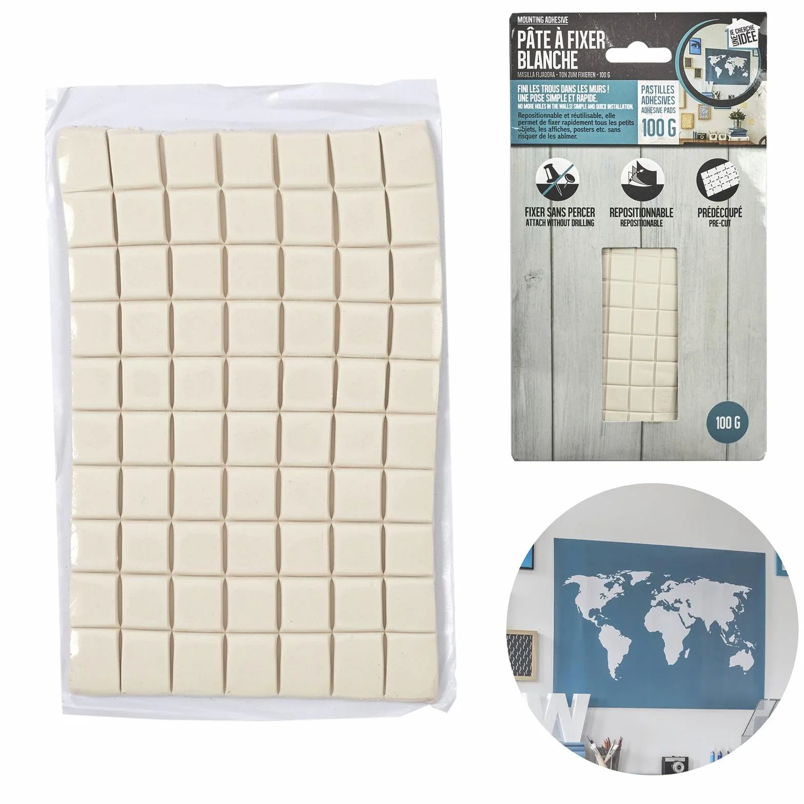 di8640 pasta para fijar – 100 gr, color blanco