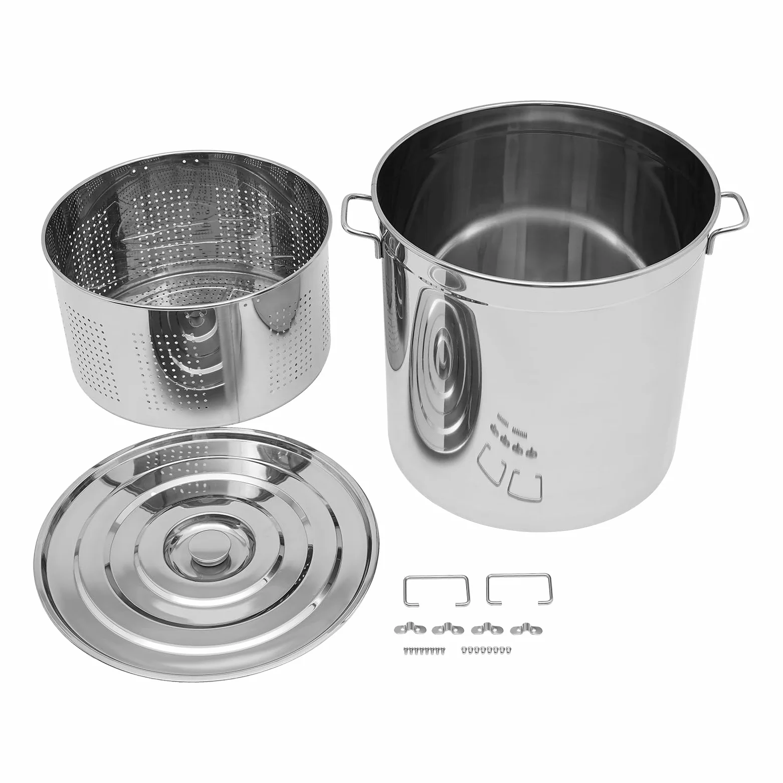 Pentola per spaghetti, in acciaio inox, per spaghetti e pasta, 50 l, in acciaio inox 201, 50 cm