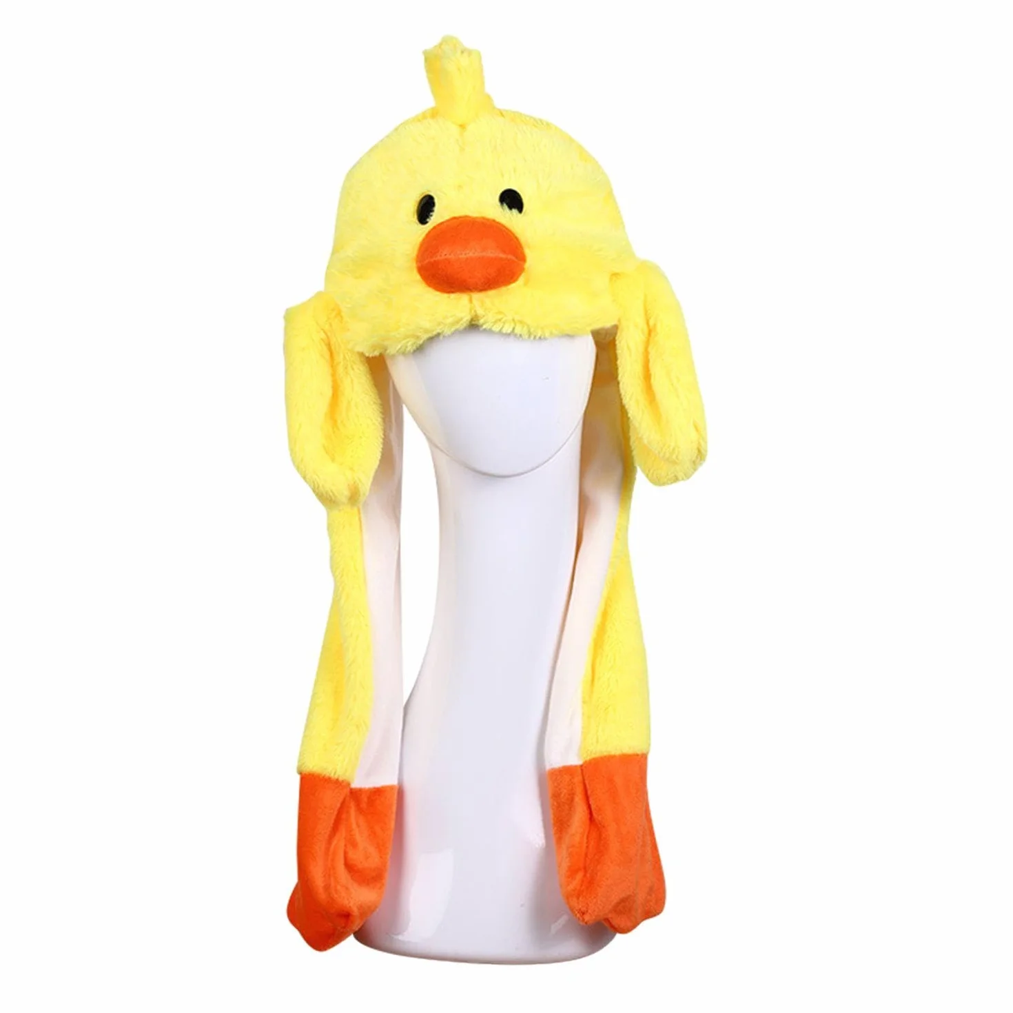Cappello da Cartone Animato Peluche con Orecchie Mobili, Design Creativo Divertente