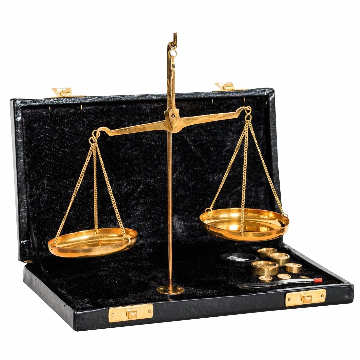 Bilancia Oro in Astuccio Stile Antico Decorazione 21cm