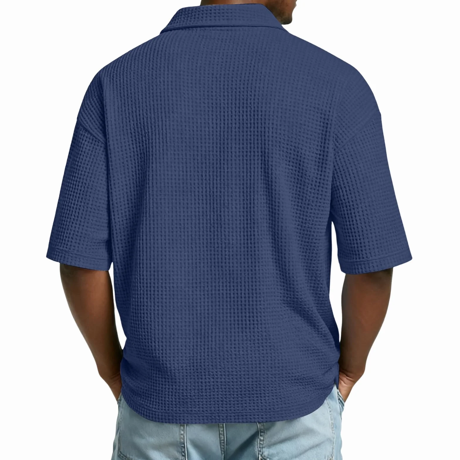 Generico Polo Uomo Manica Corta Sommer Leichte Outdoor Maglietta Sport Cargoshorts
